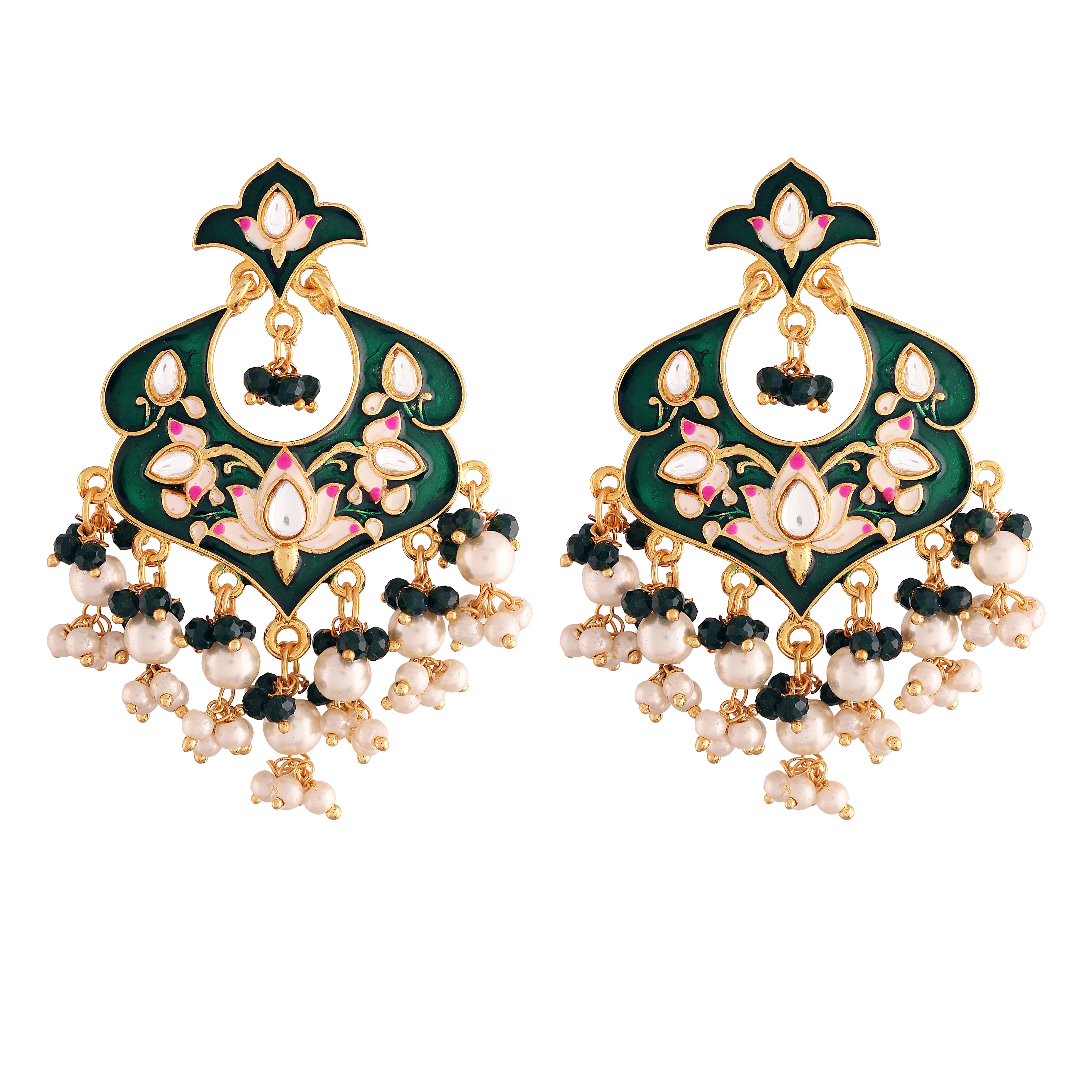 Runali Green Earrings