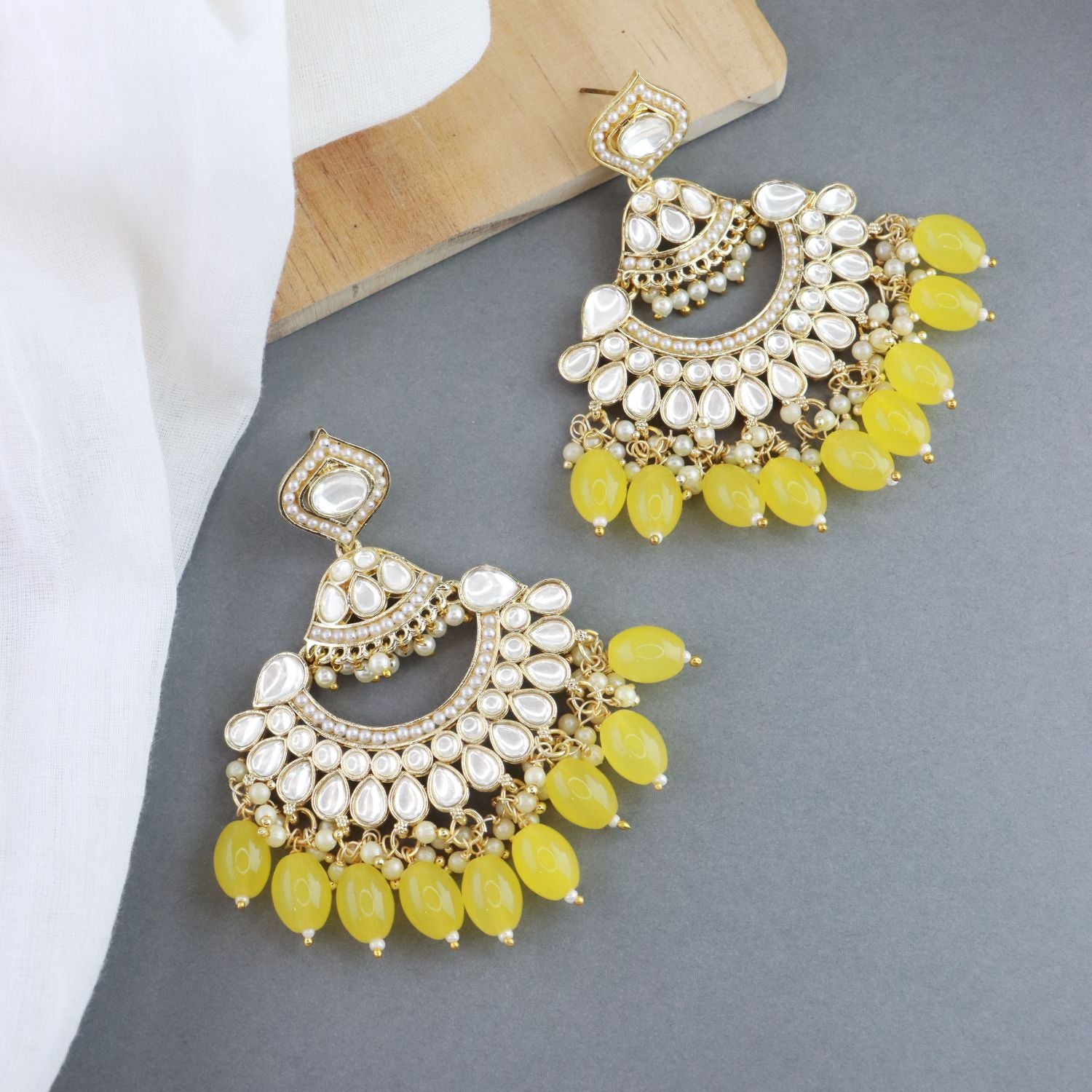 Elina Yellow Earrings I Jewels
