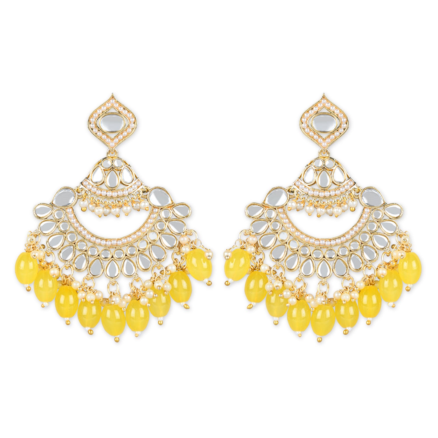 'Elina' Yellow Earrings