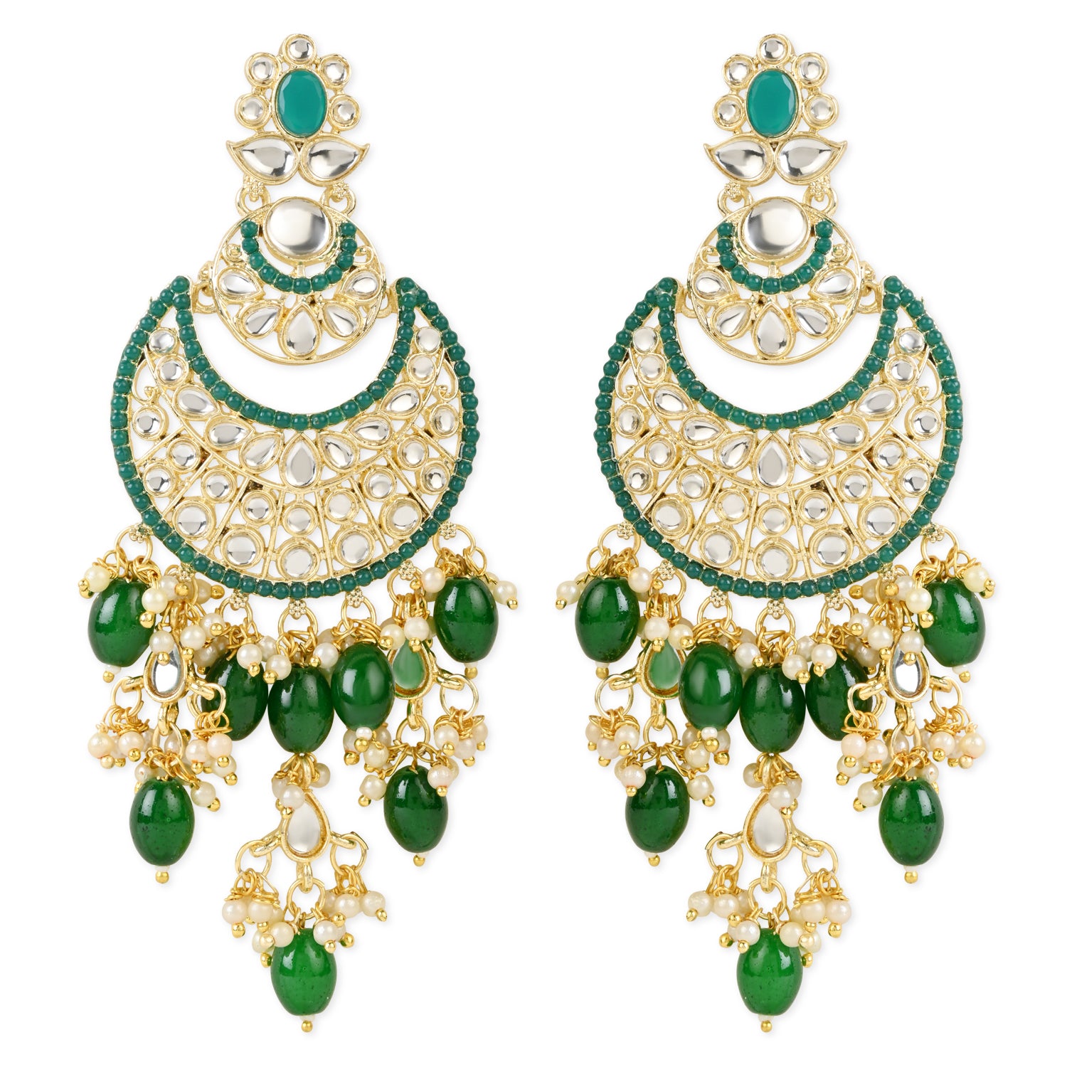 Insha Green Earrings