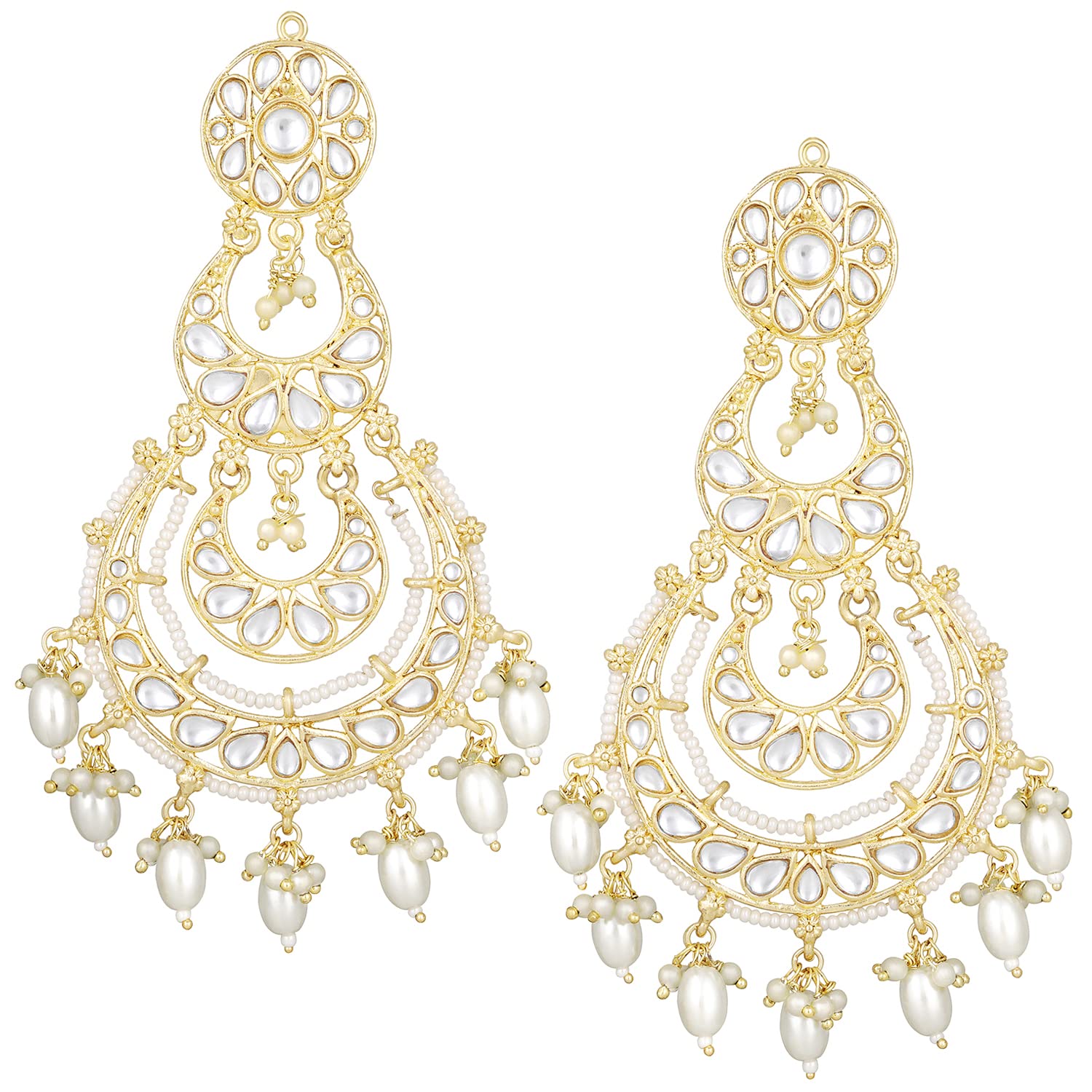 Rasha White Earrings