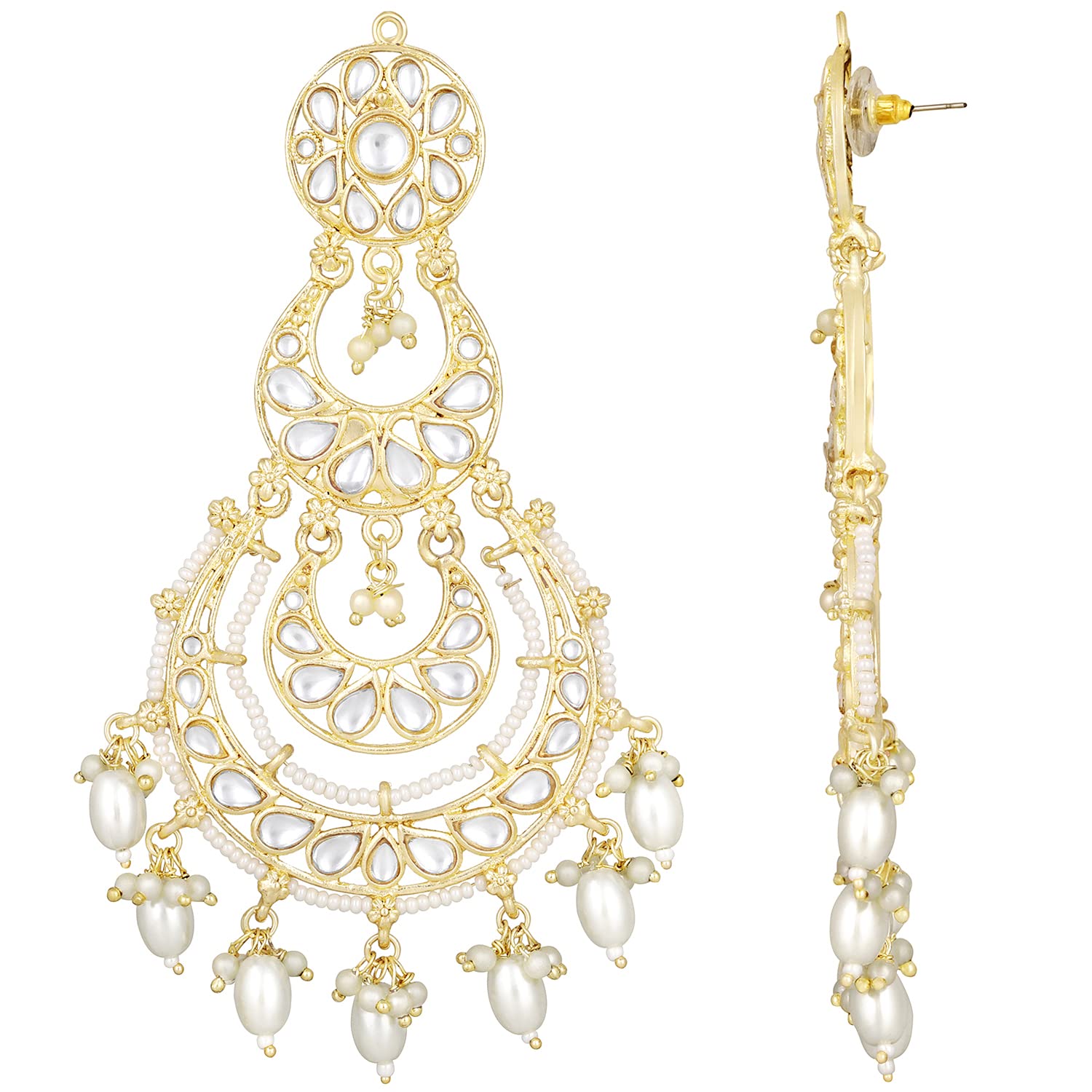 Rasha White Earrings