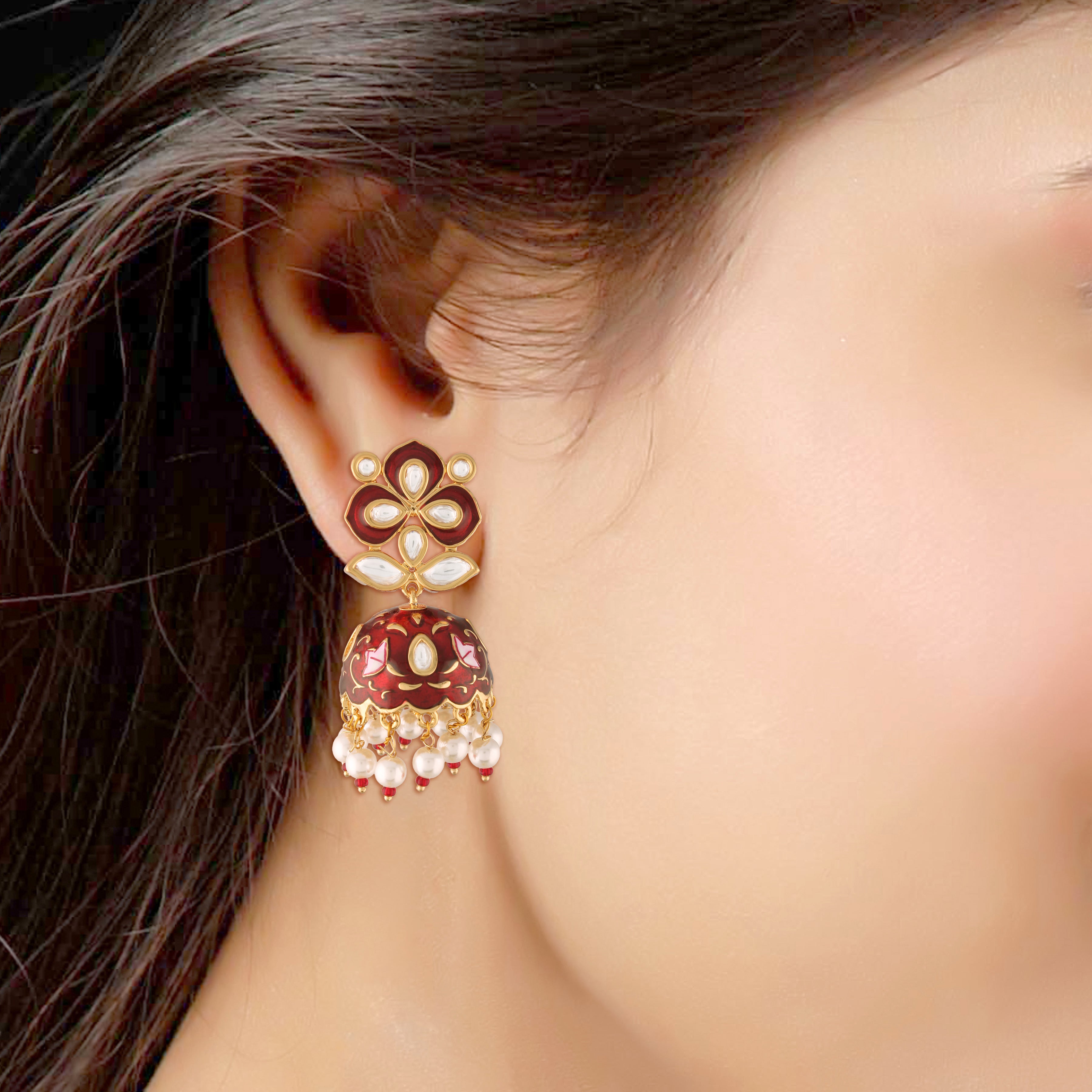 Sumbul Red Earrings