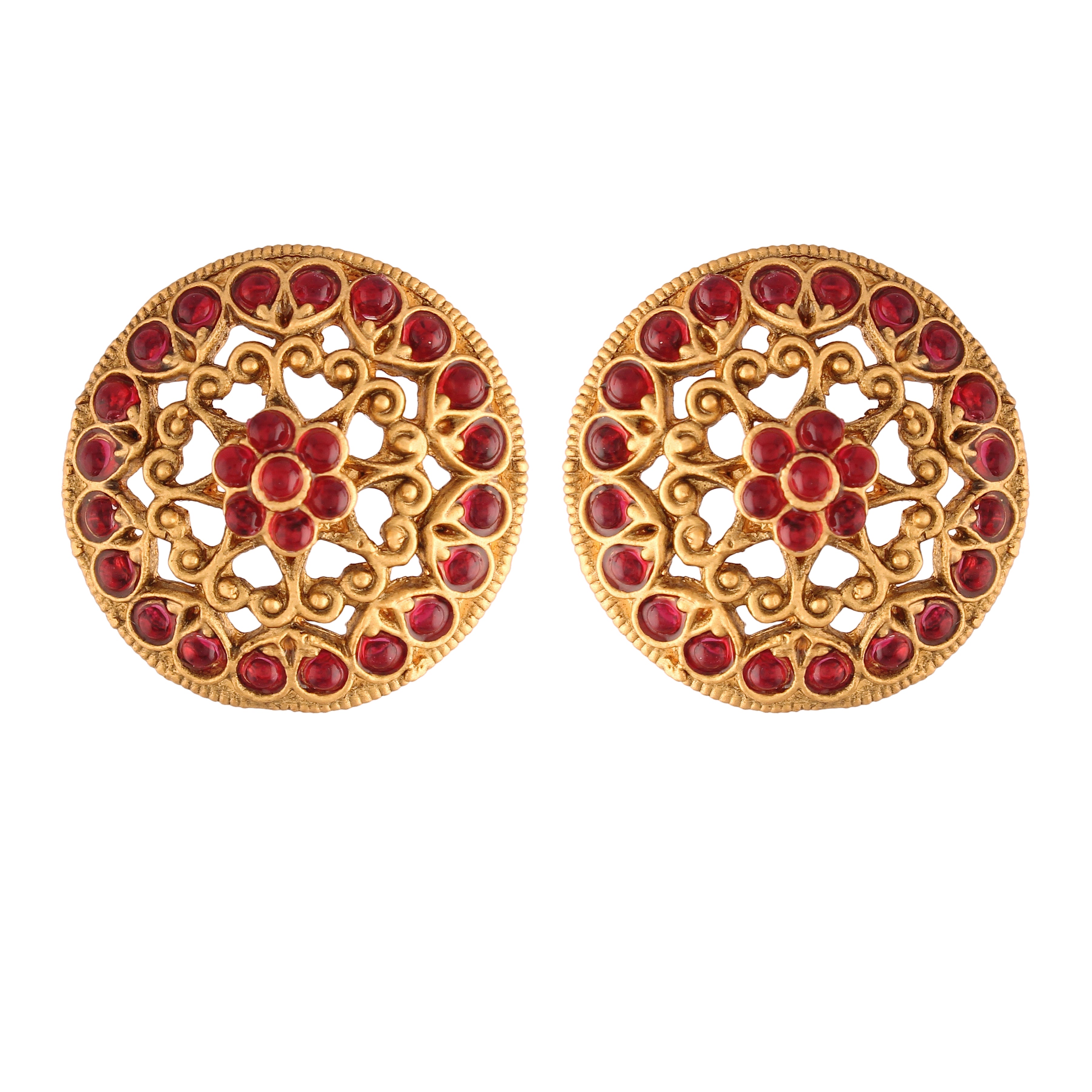 Yashica Maroon Earrings