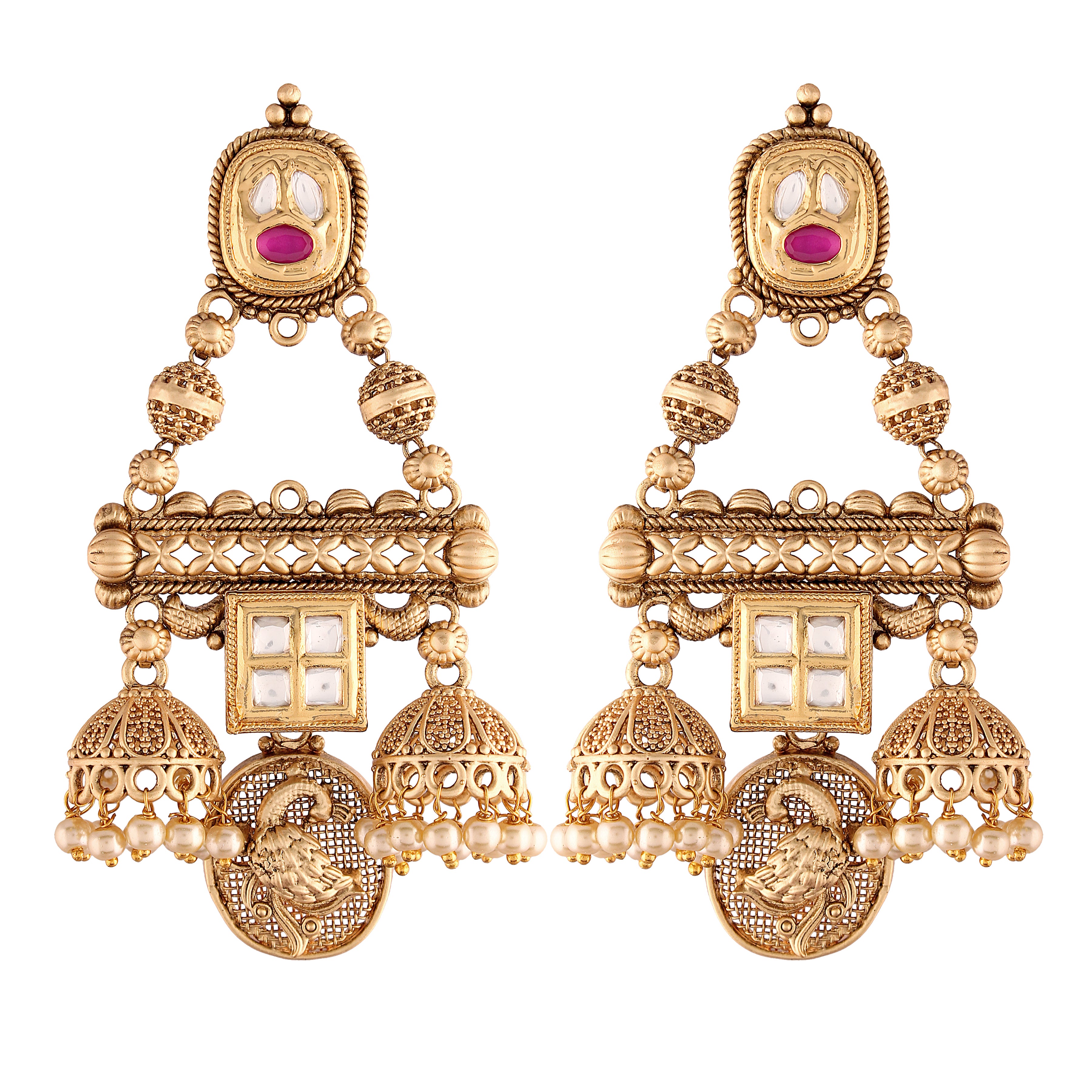 Anshi White Earrings