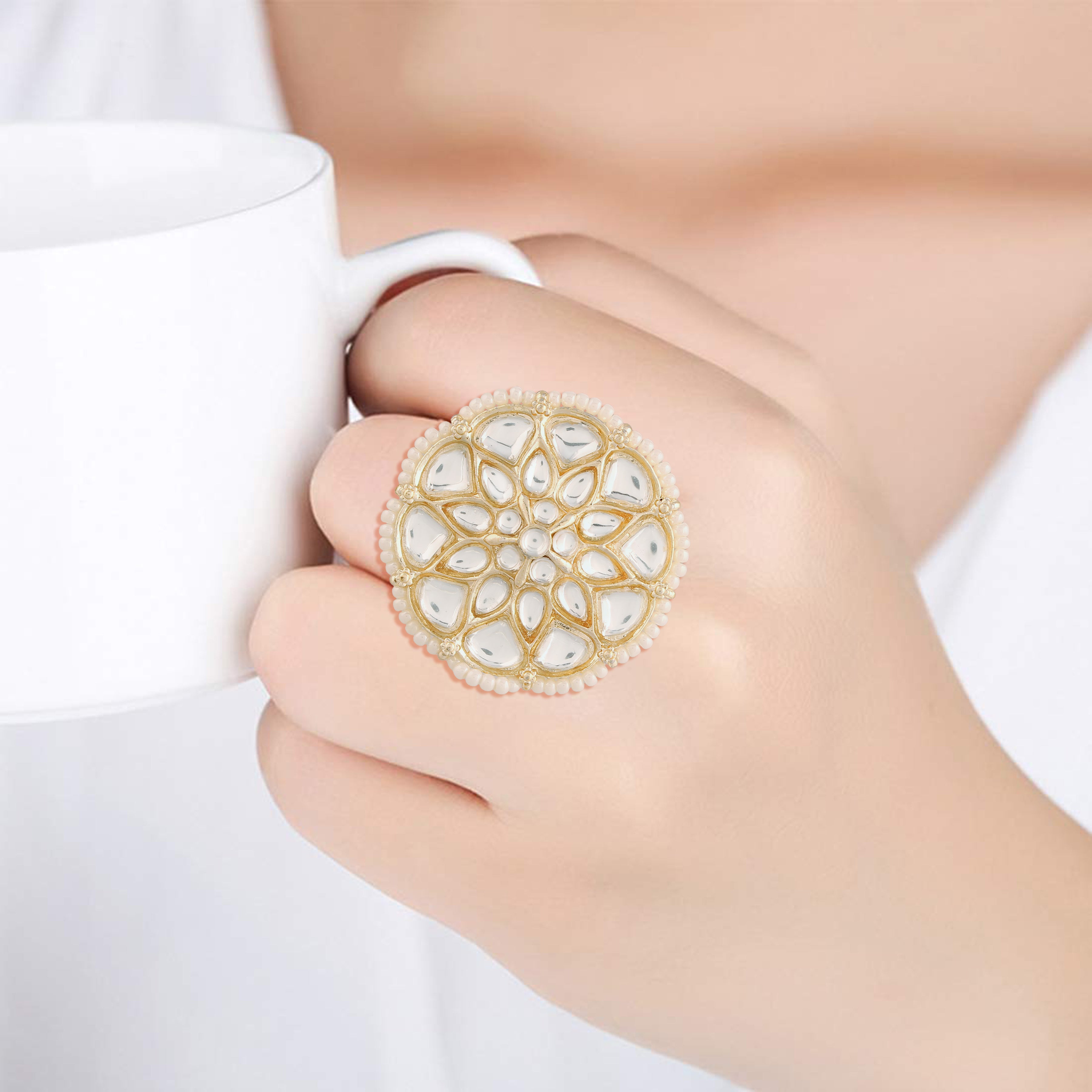 Isvari White Ring