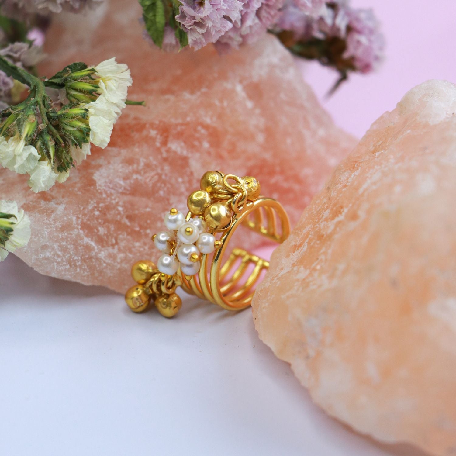 ghungroo,pearls , finger ring