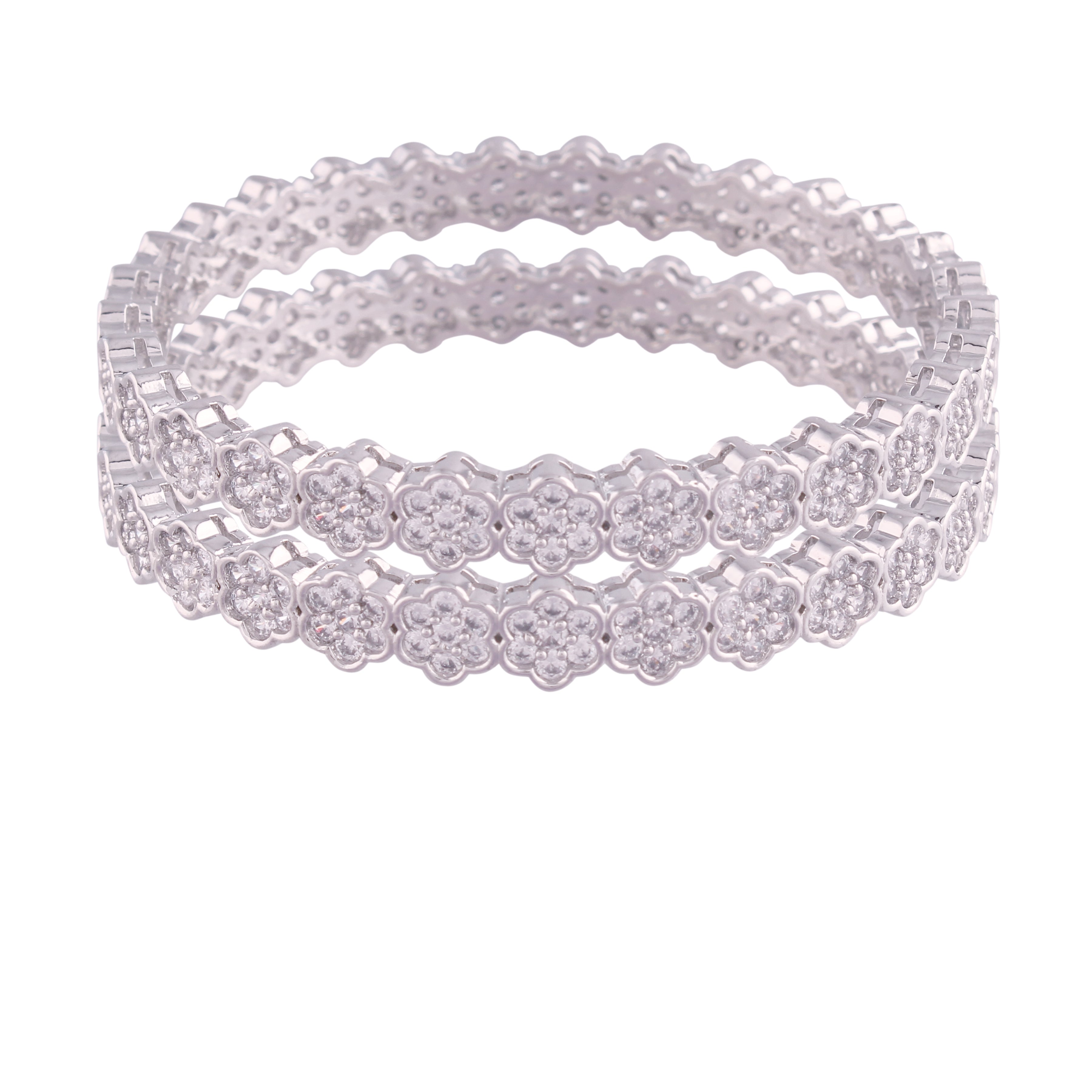 Estaa Silver Bangles