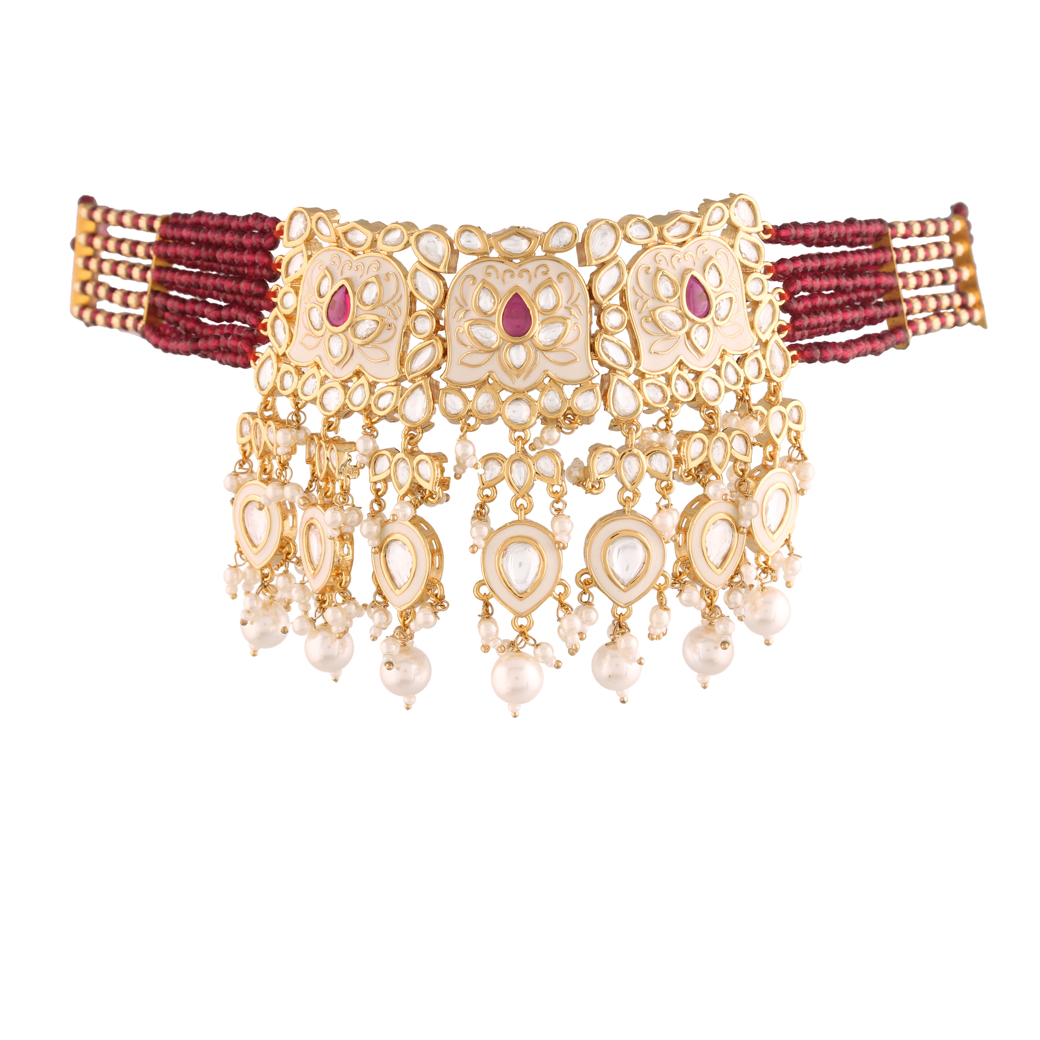AGNI Maroon Choker