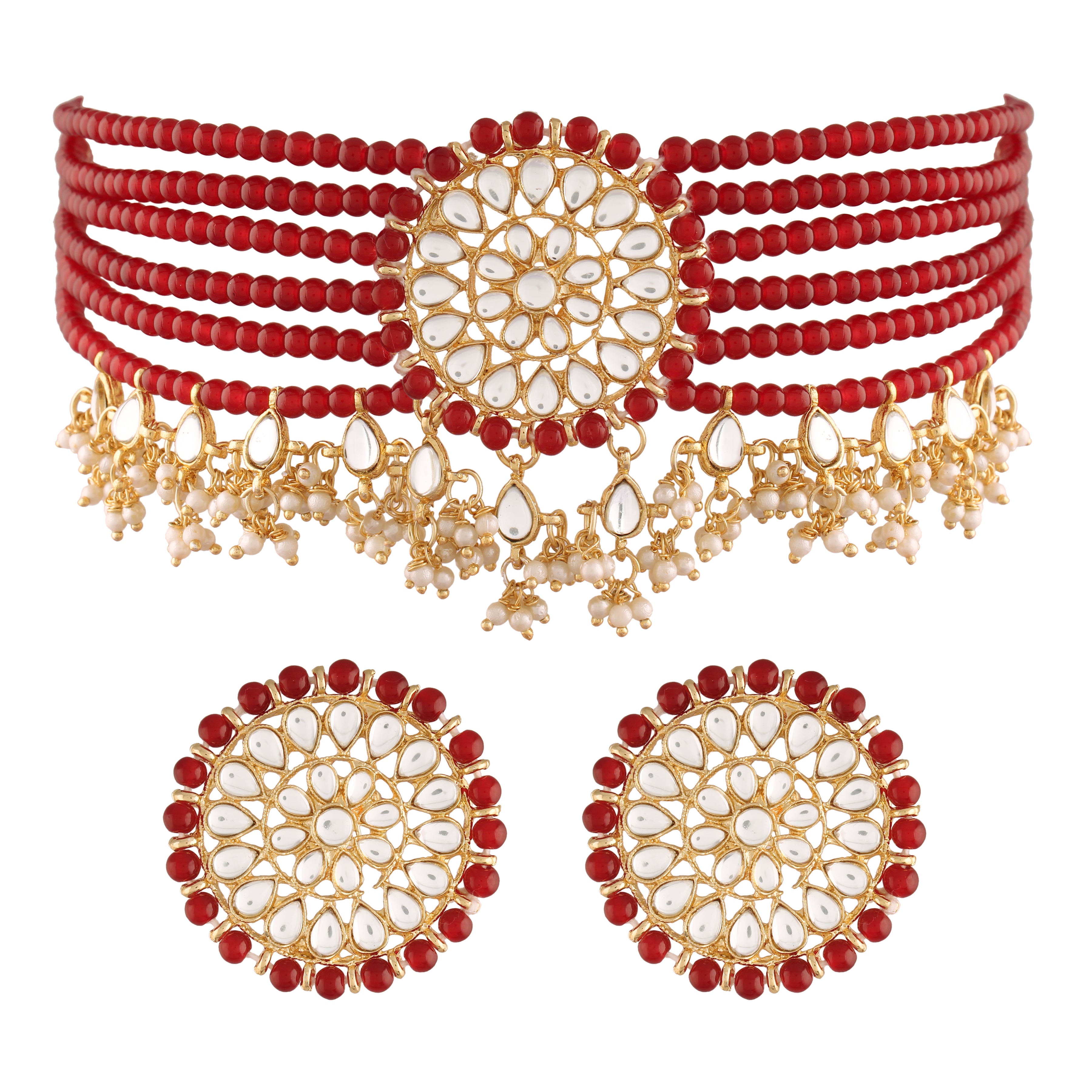 Nivedita Maroon Choker Set