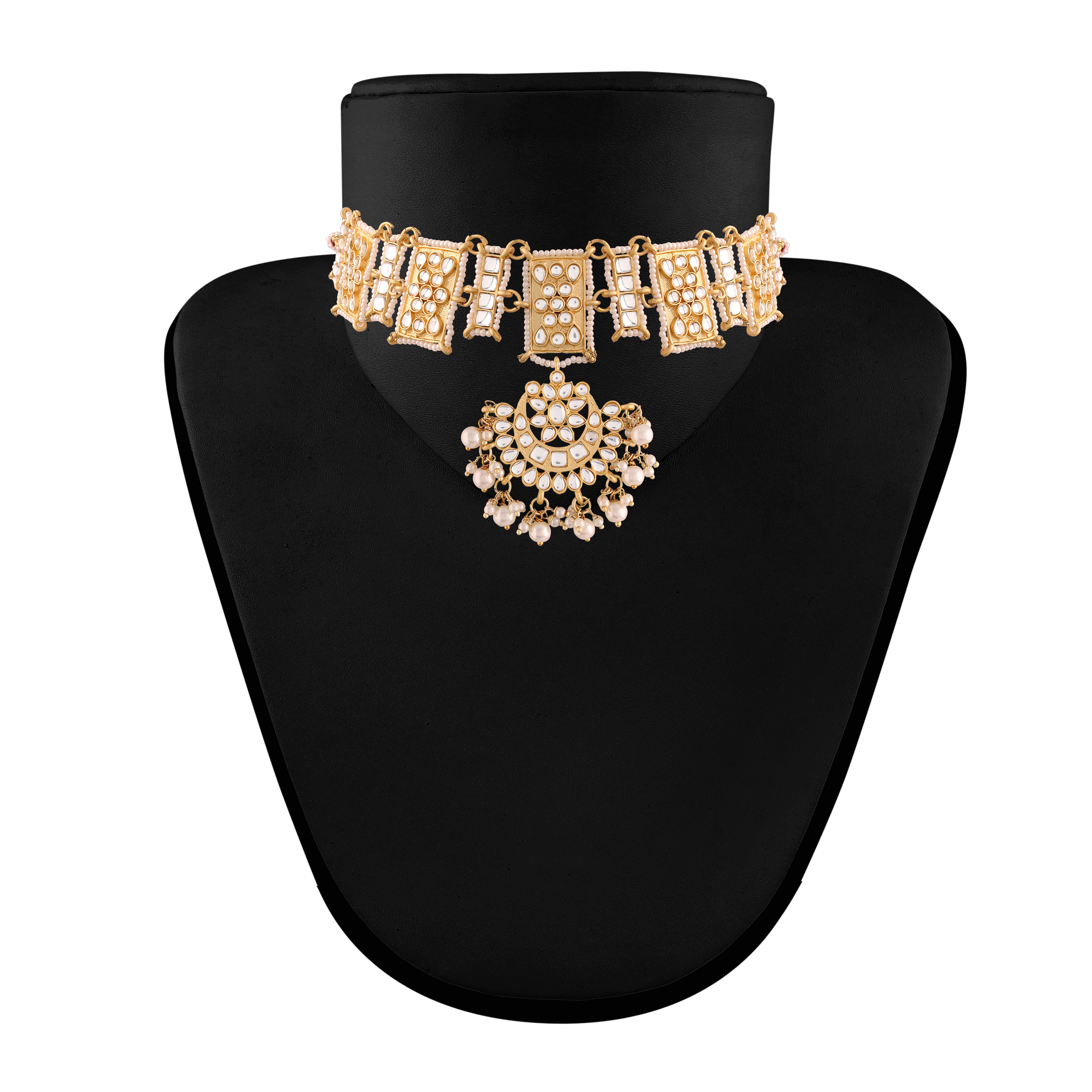 Mahira White Choker Set