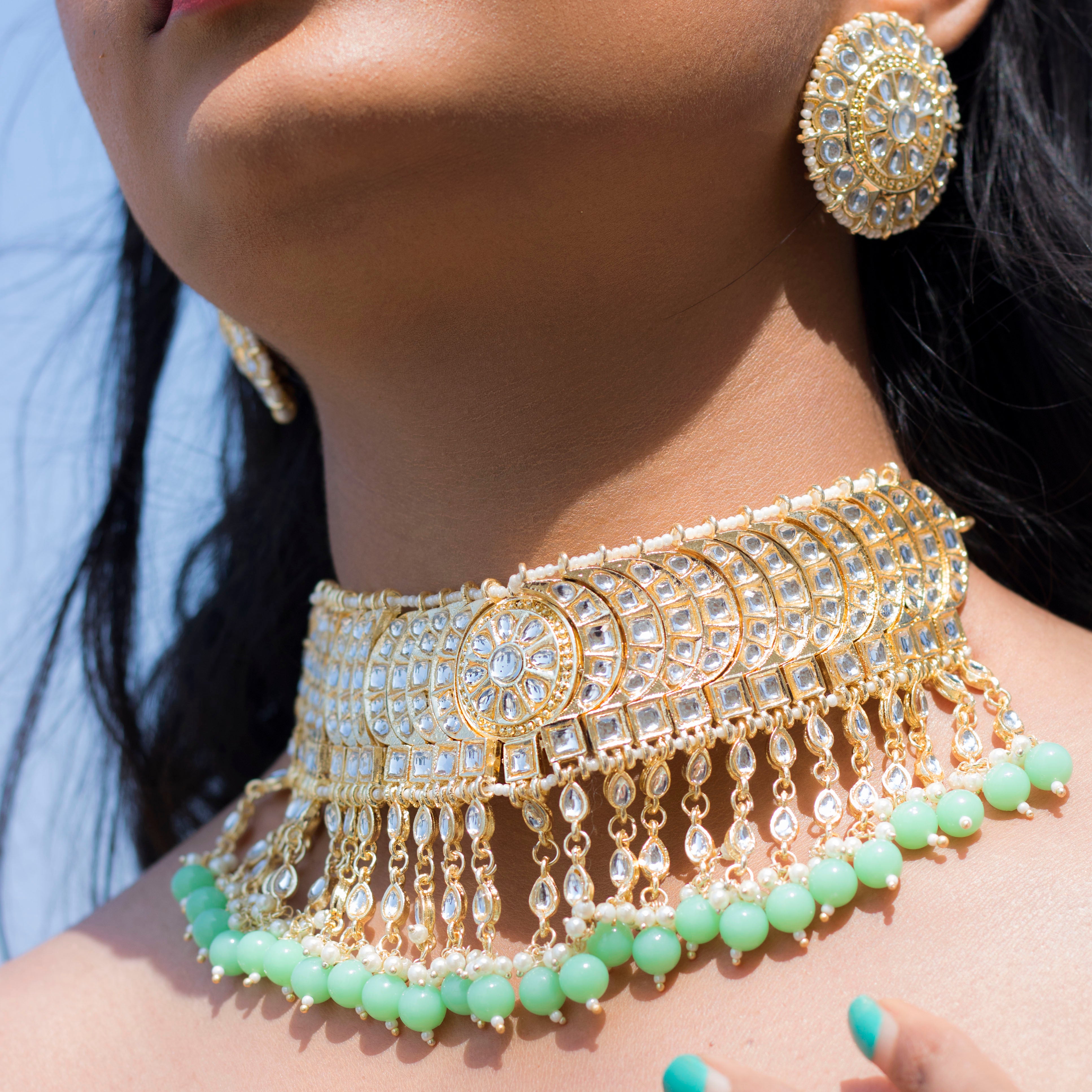 'Akira' Mint Necklace Set
