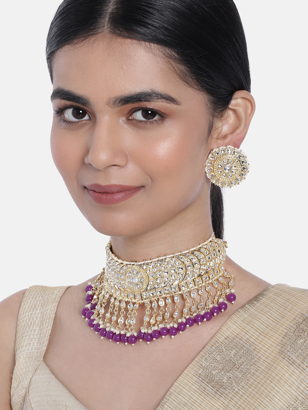 'Akira' Purple Necklace Set