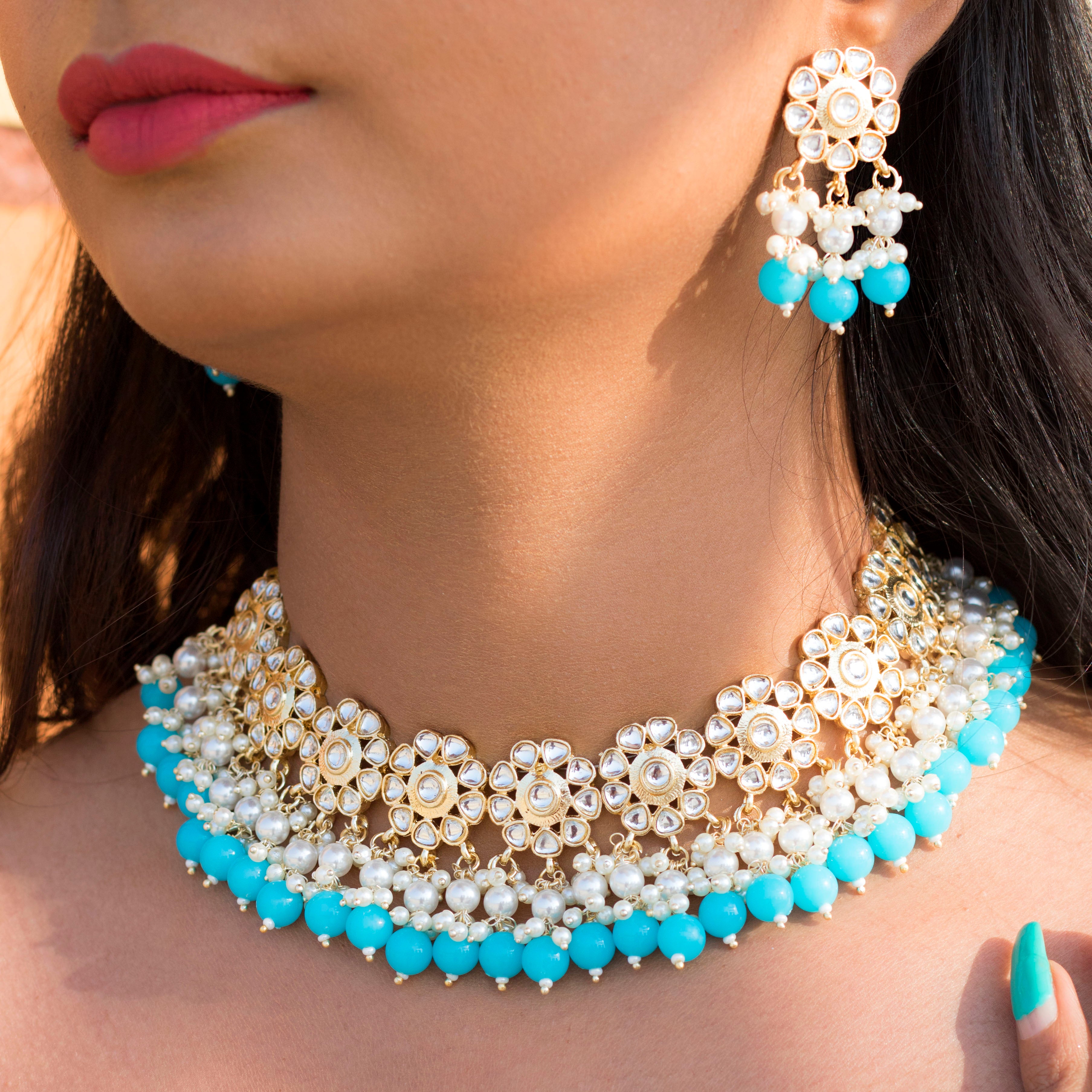 'ANAYRA' Turquoise Necklace Set