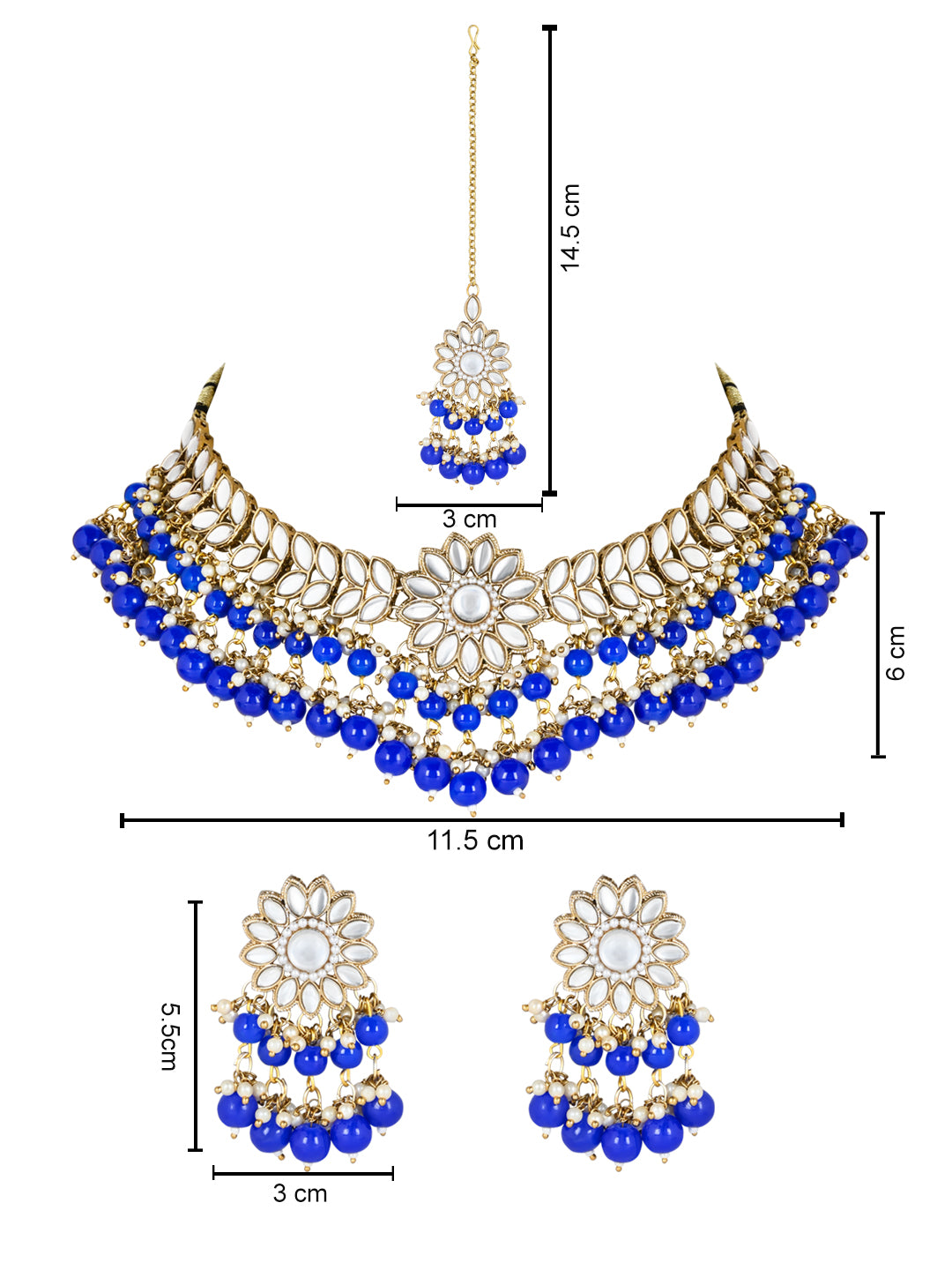Ishna Blue Necklace Set