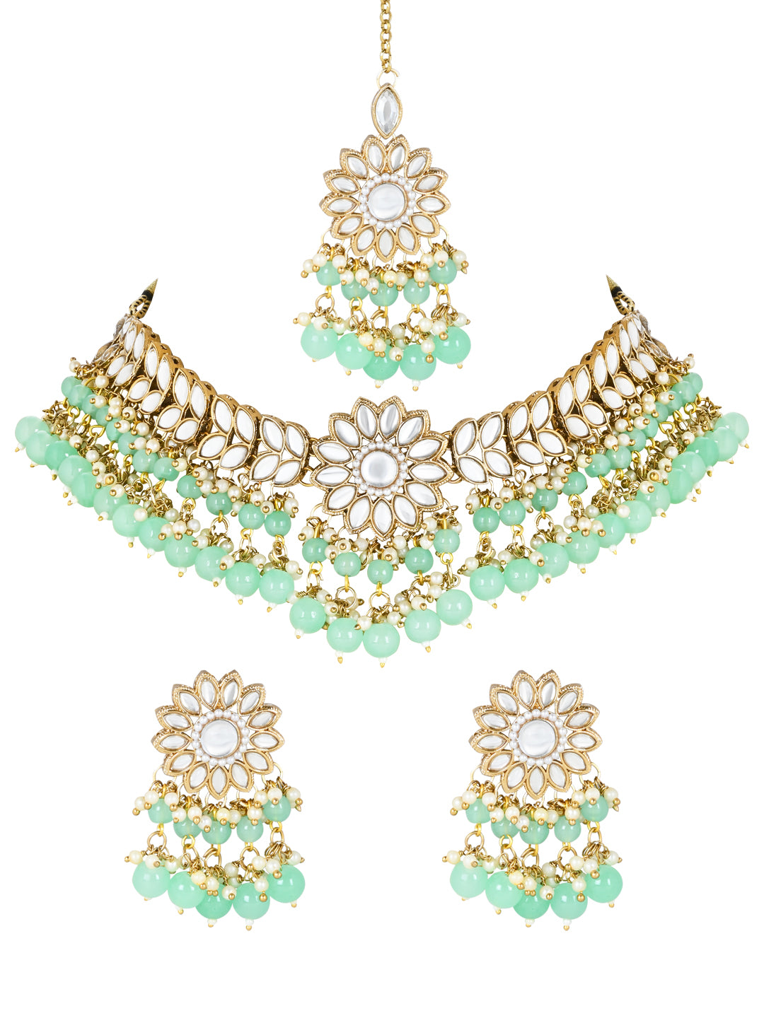 Ishna Mint Necklace Set