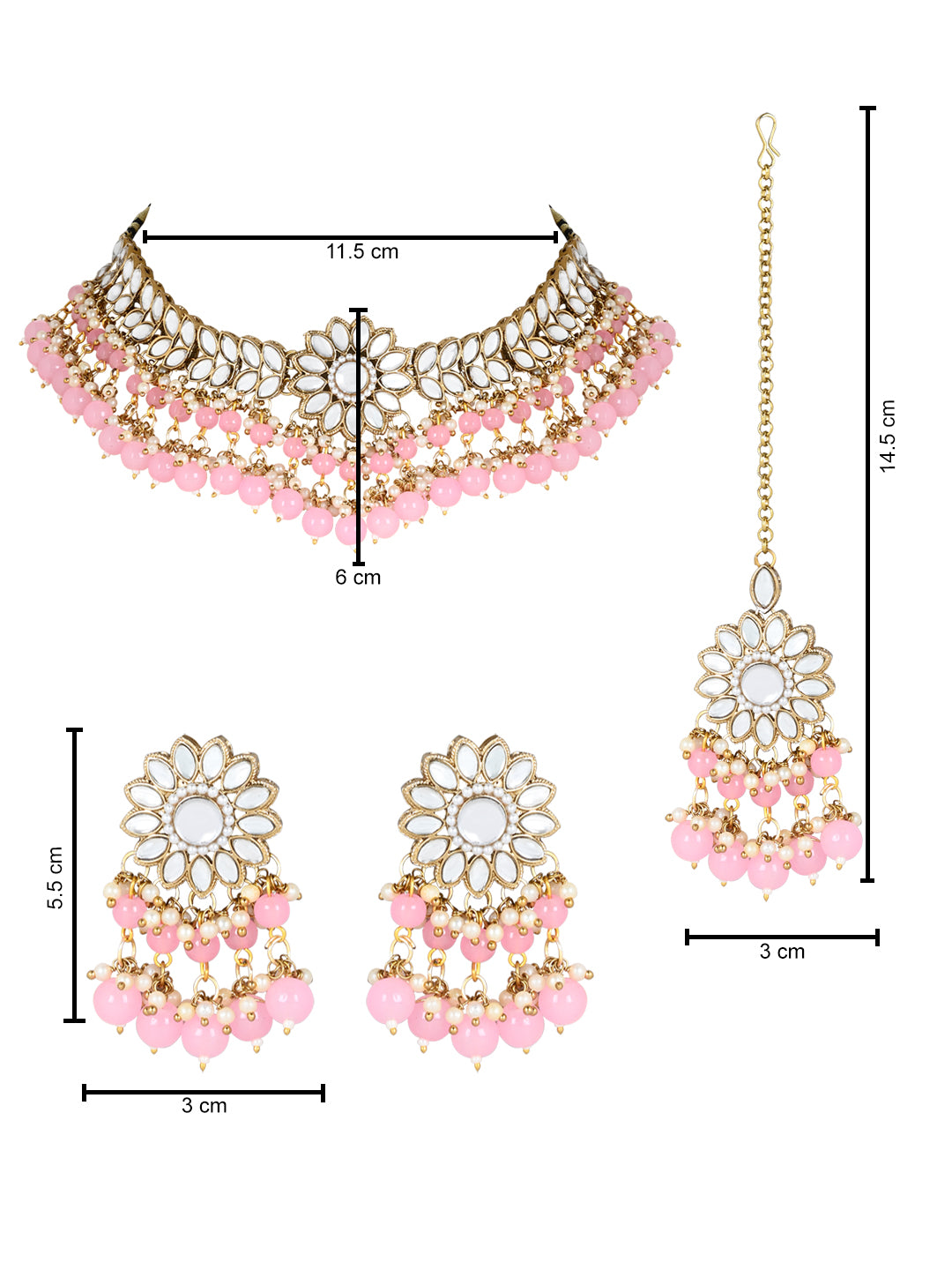 Ishna Pink Necklace Set