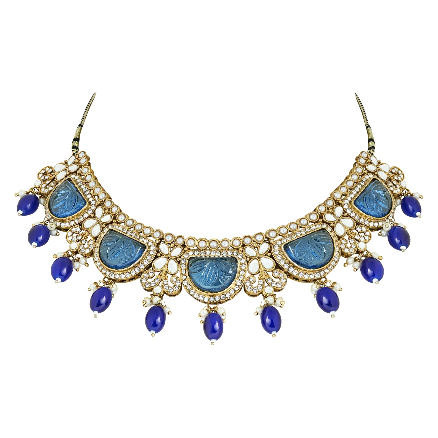 Mokshi Blue Necklace Set