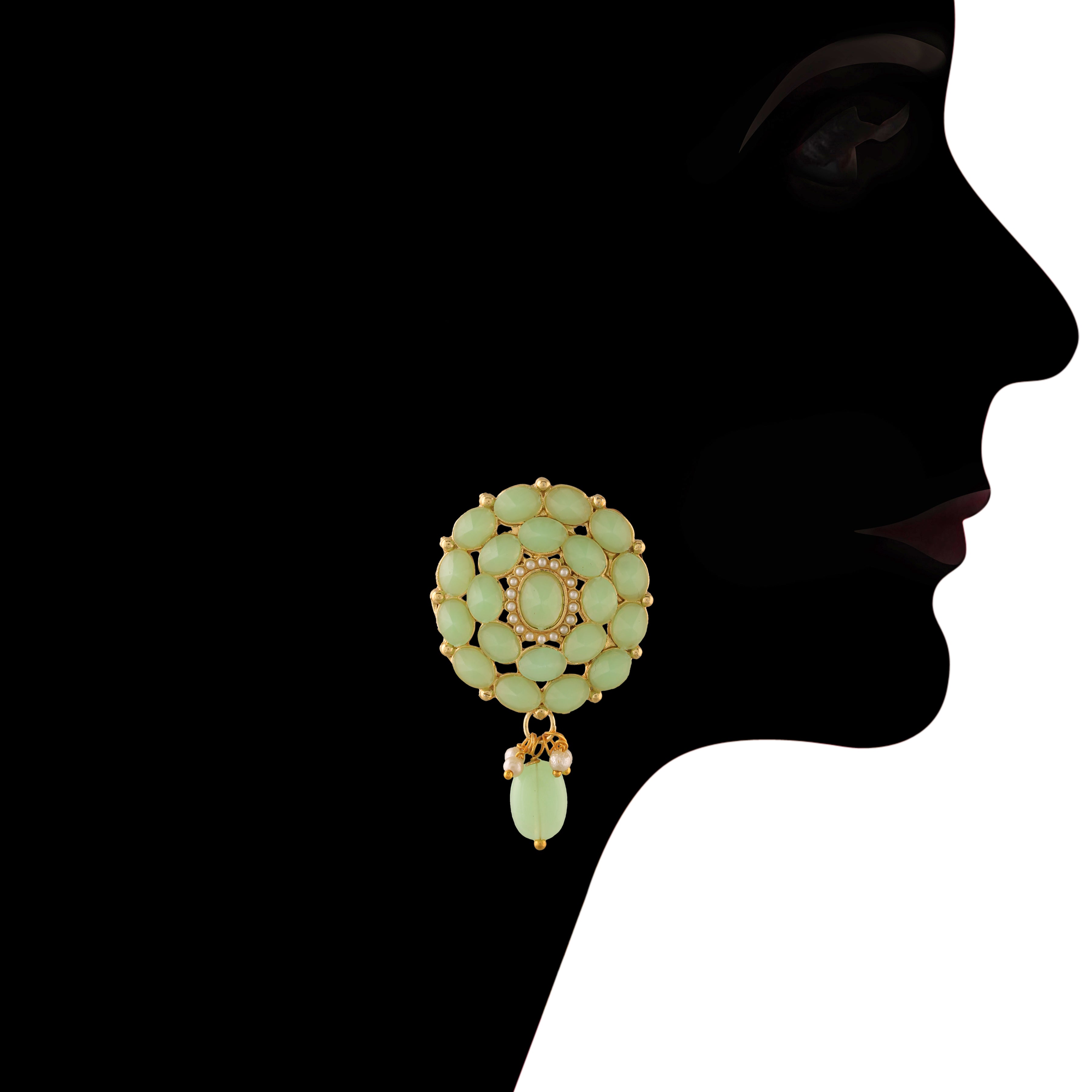 Trishika Mint Choker Set