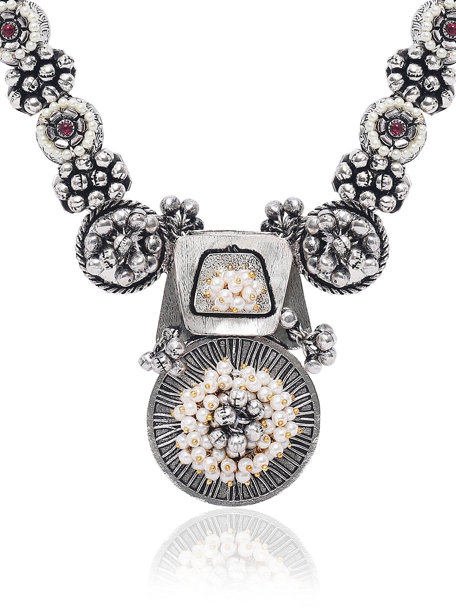 ' SHACHI ' Oxidised Necklace Set