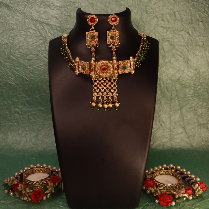 Ovie Green  jewellery set