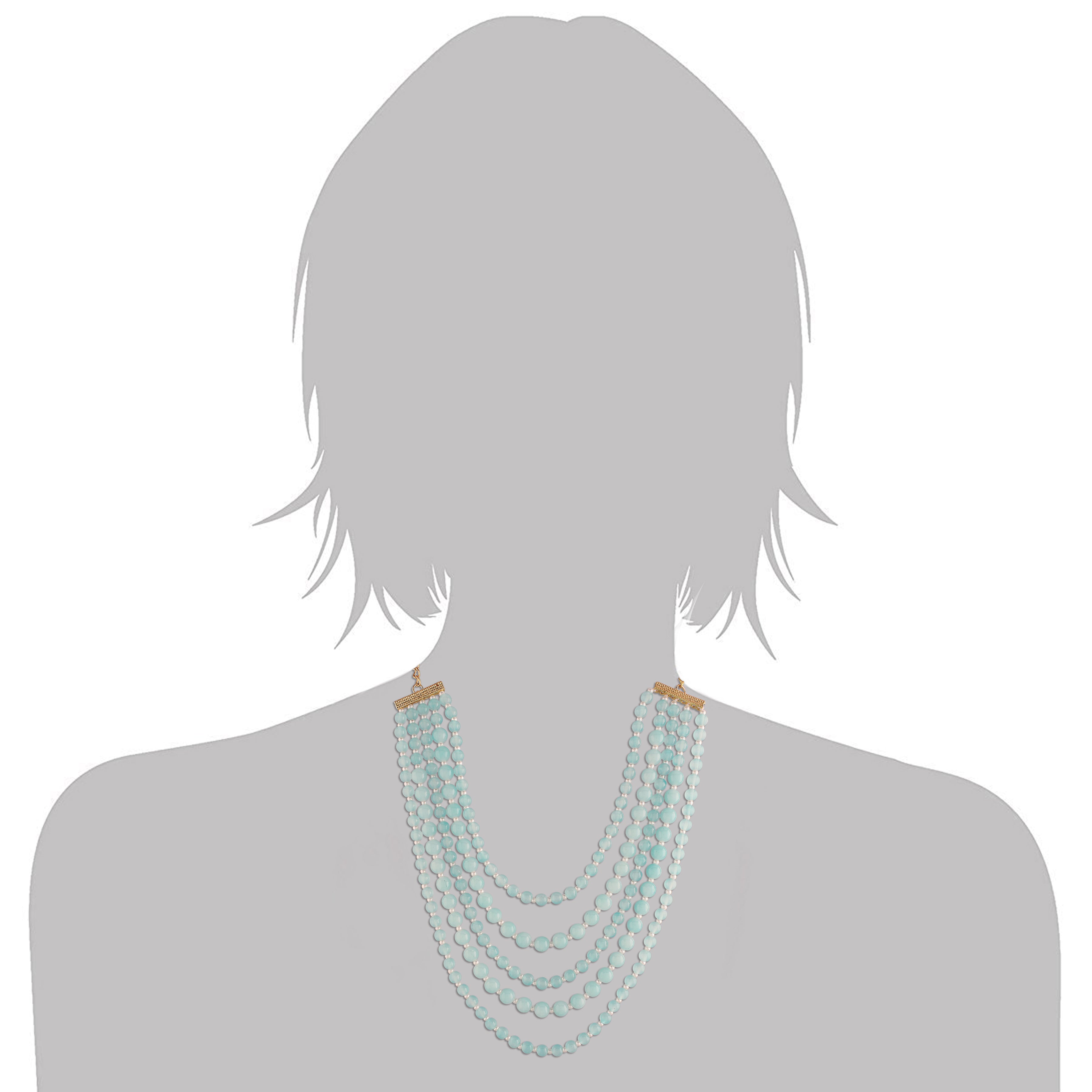 Ahana Turquoise Pearl Necklace Set