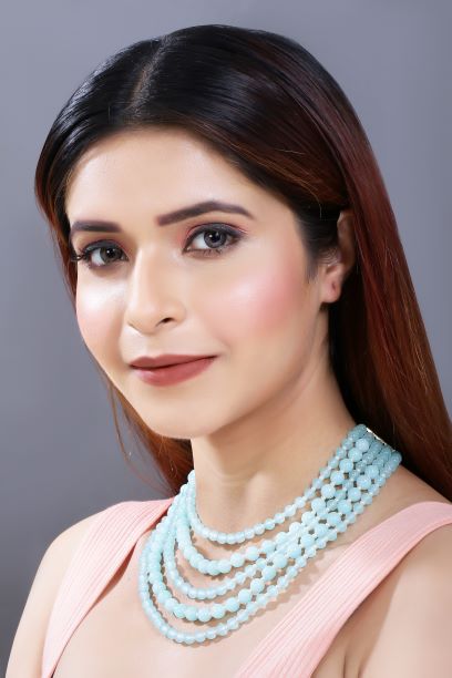 Ahana Turquoise Pearl Necklace Set