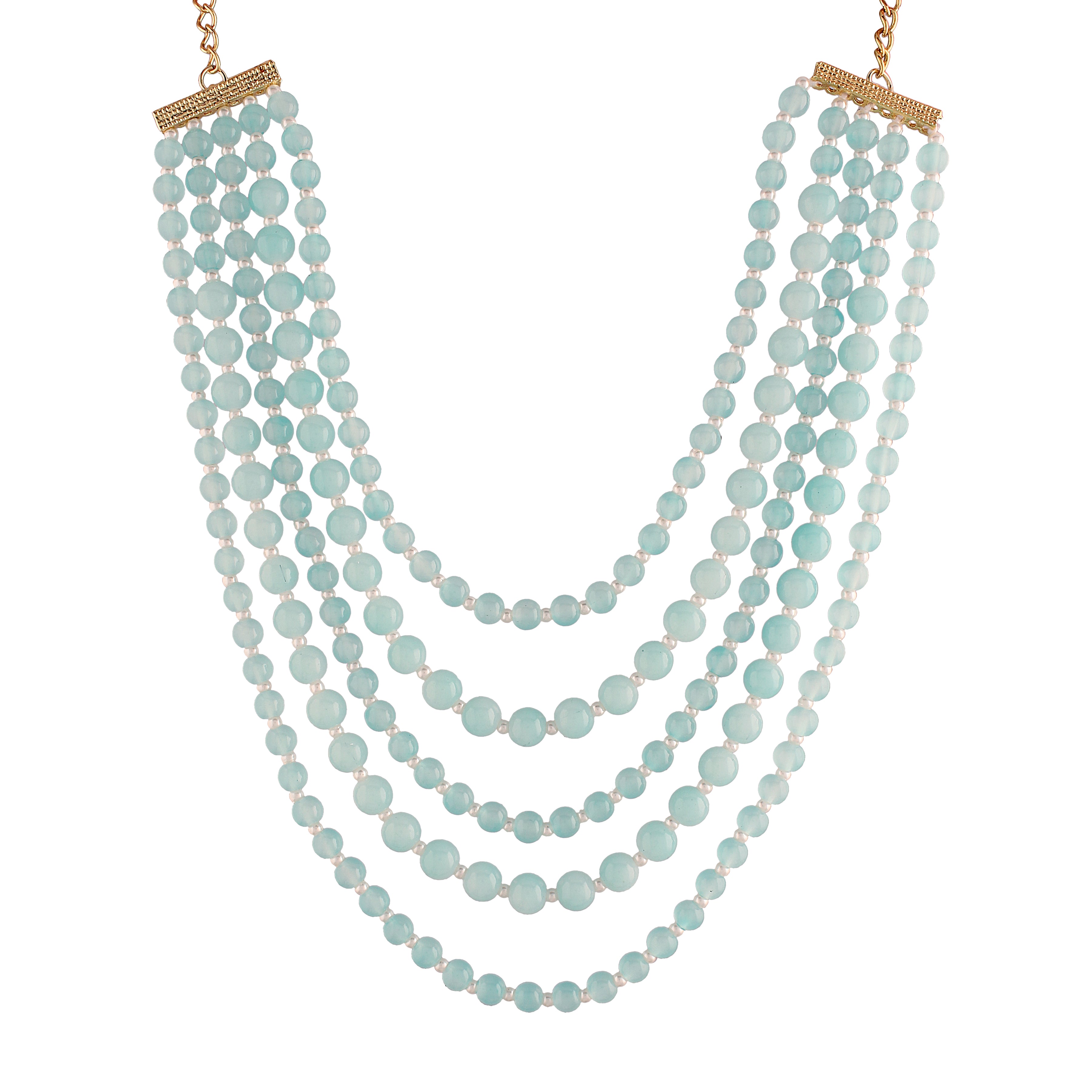 Ahana Turquoise Pearl Necklace Set