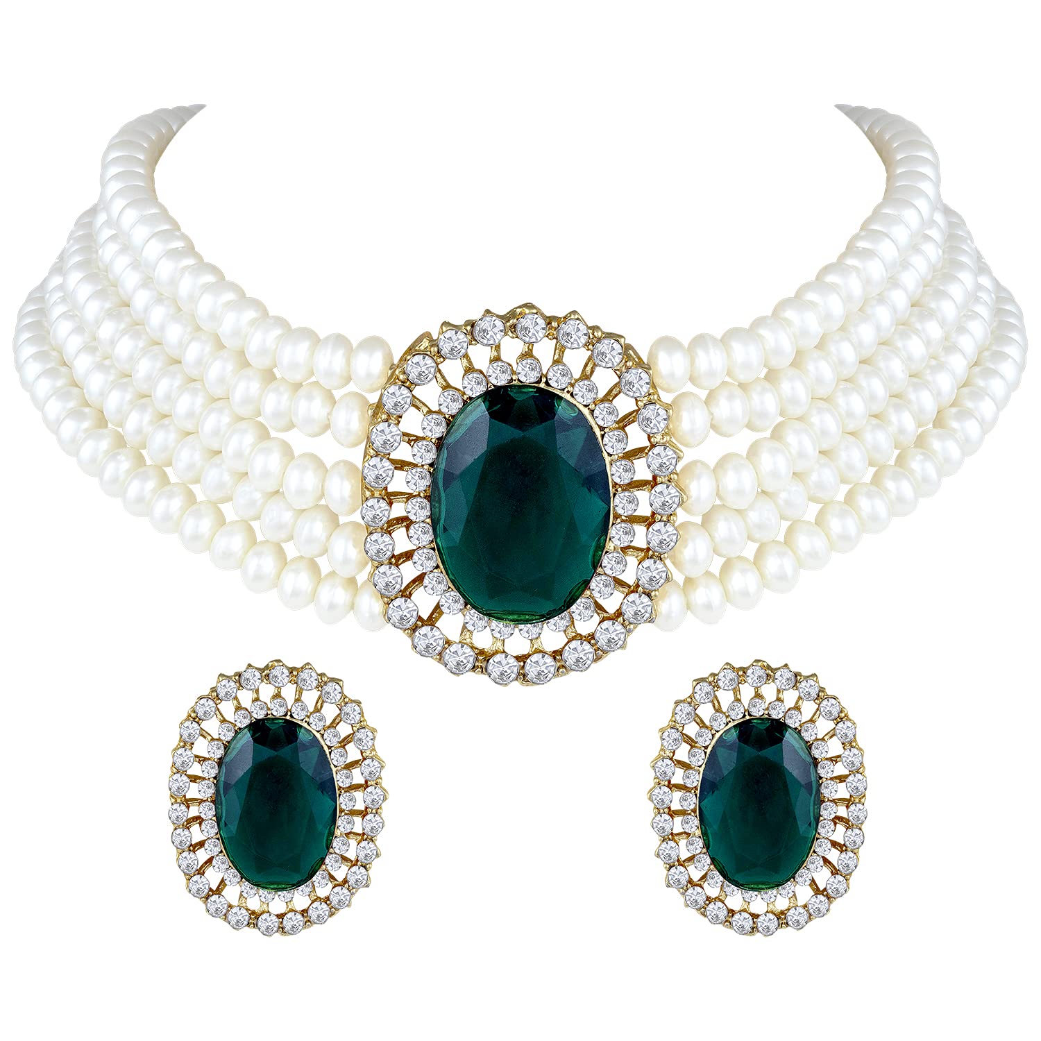 Roop Green Choker Set