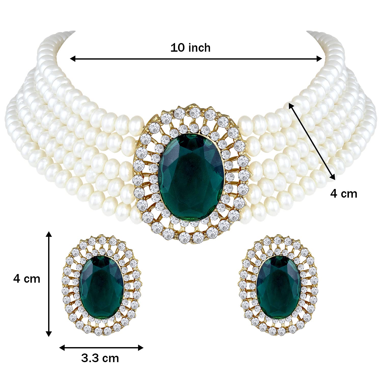 Roop Green Choker Set