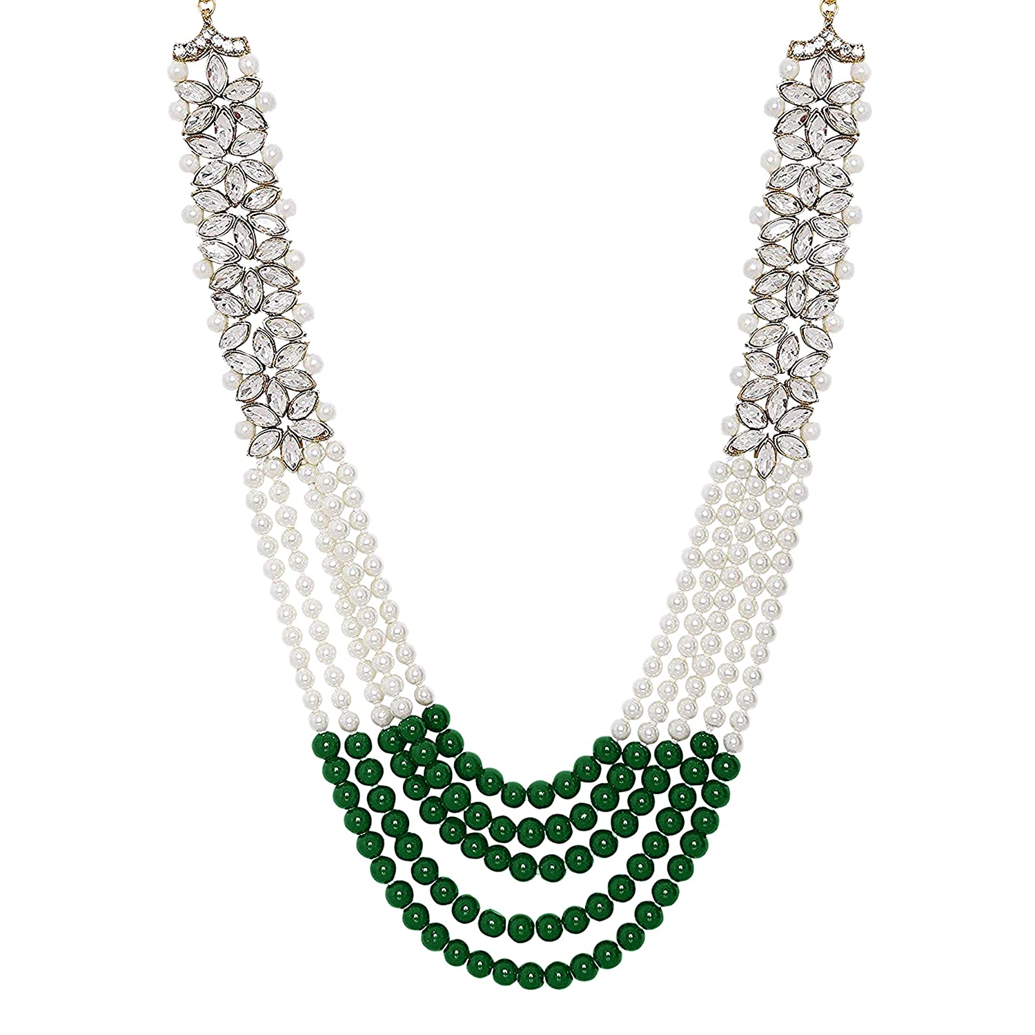 gold plated , moti mala, stones ,pearls Dulha Necklace