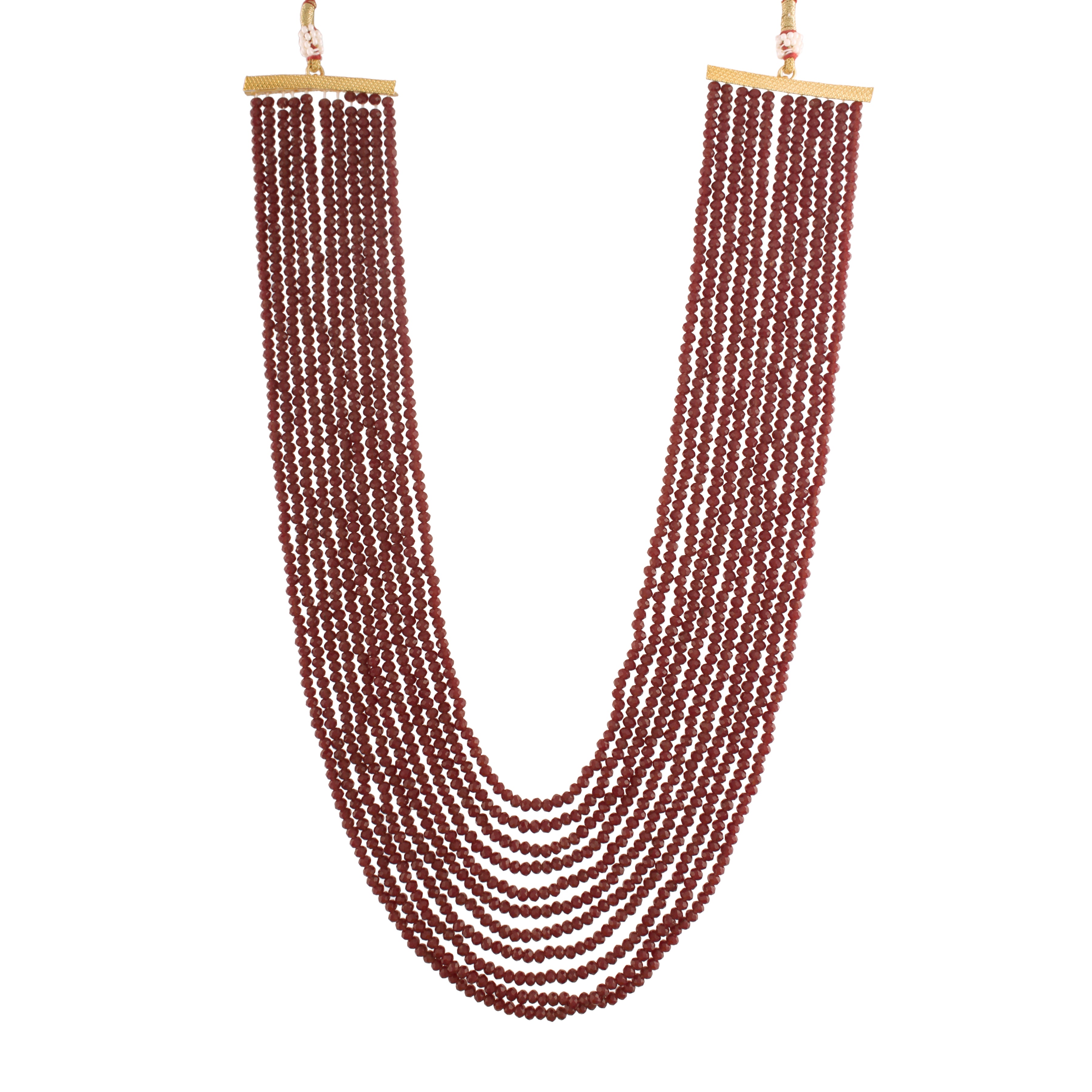 Viraj Maroon Necklace for Men