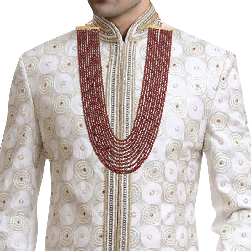 Viraj Maroon Necklace for Men