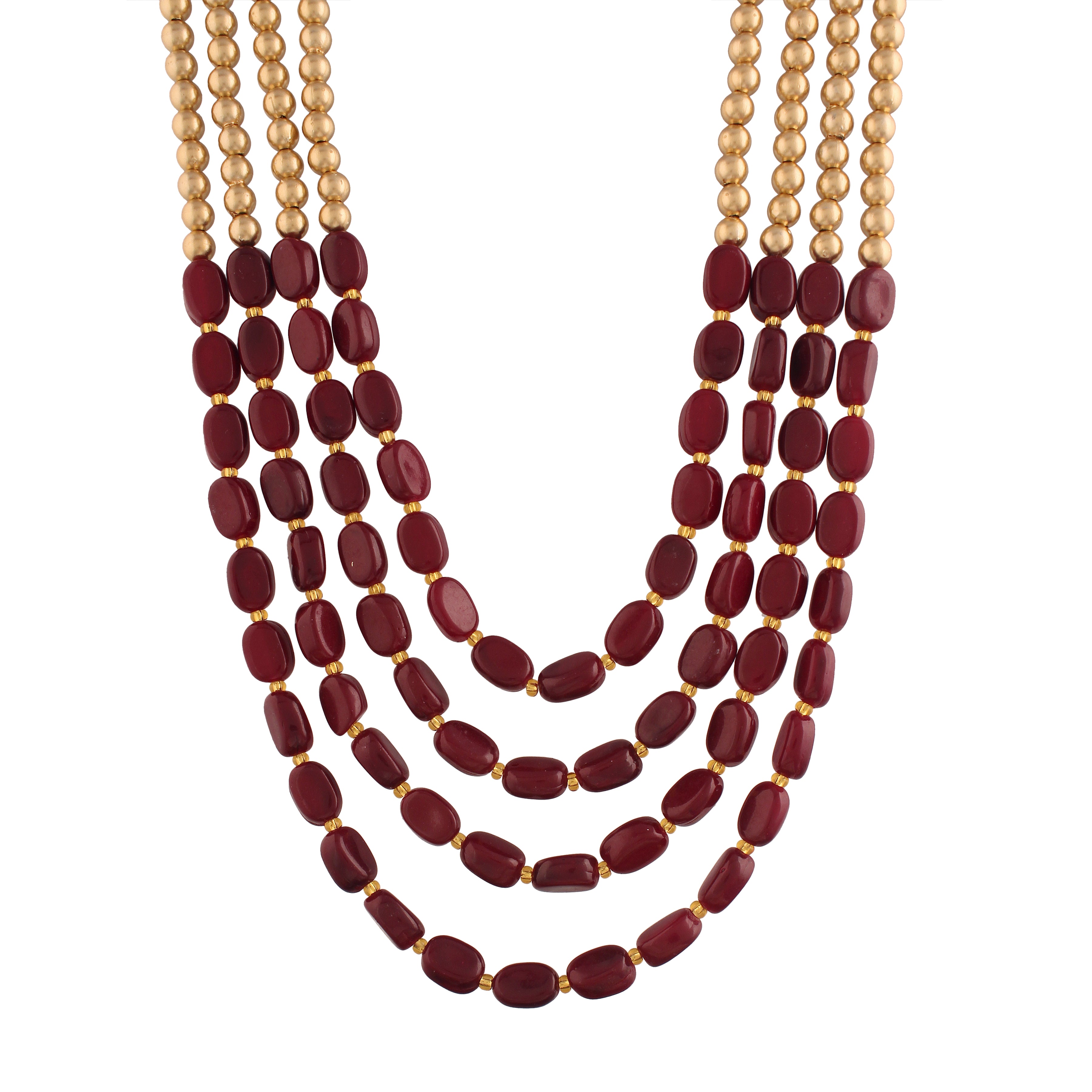 Yudhvir Maroon Necklace For Women