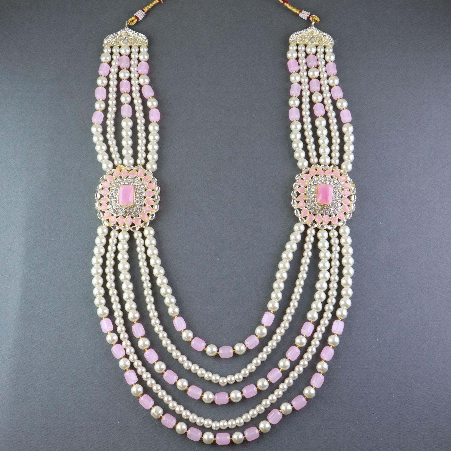 Riyansh Pink Necklace For Men