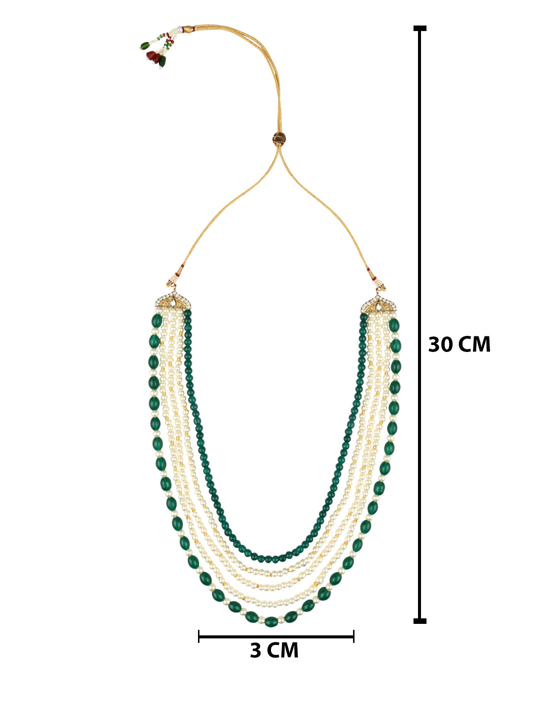 Aakarsh Green Necklace For Men