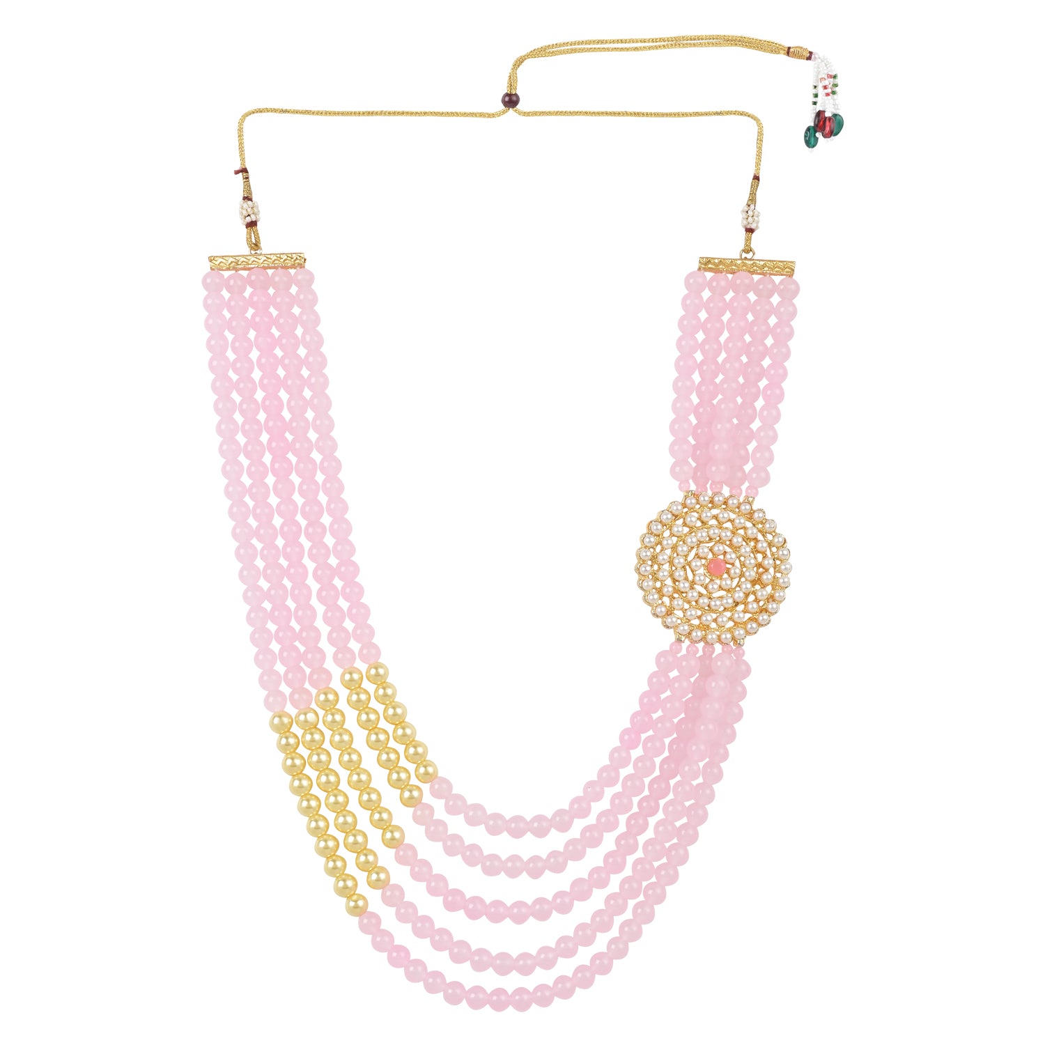 Mayank Pink Necklace For Men