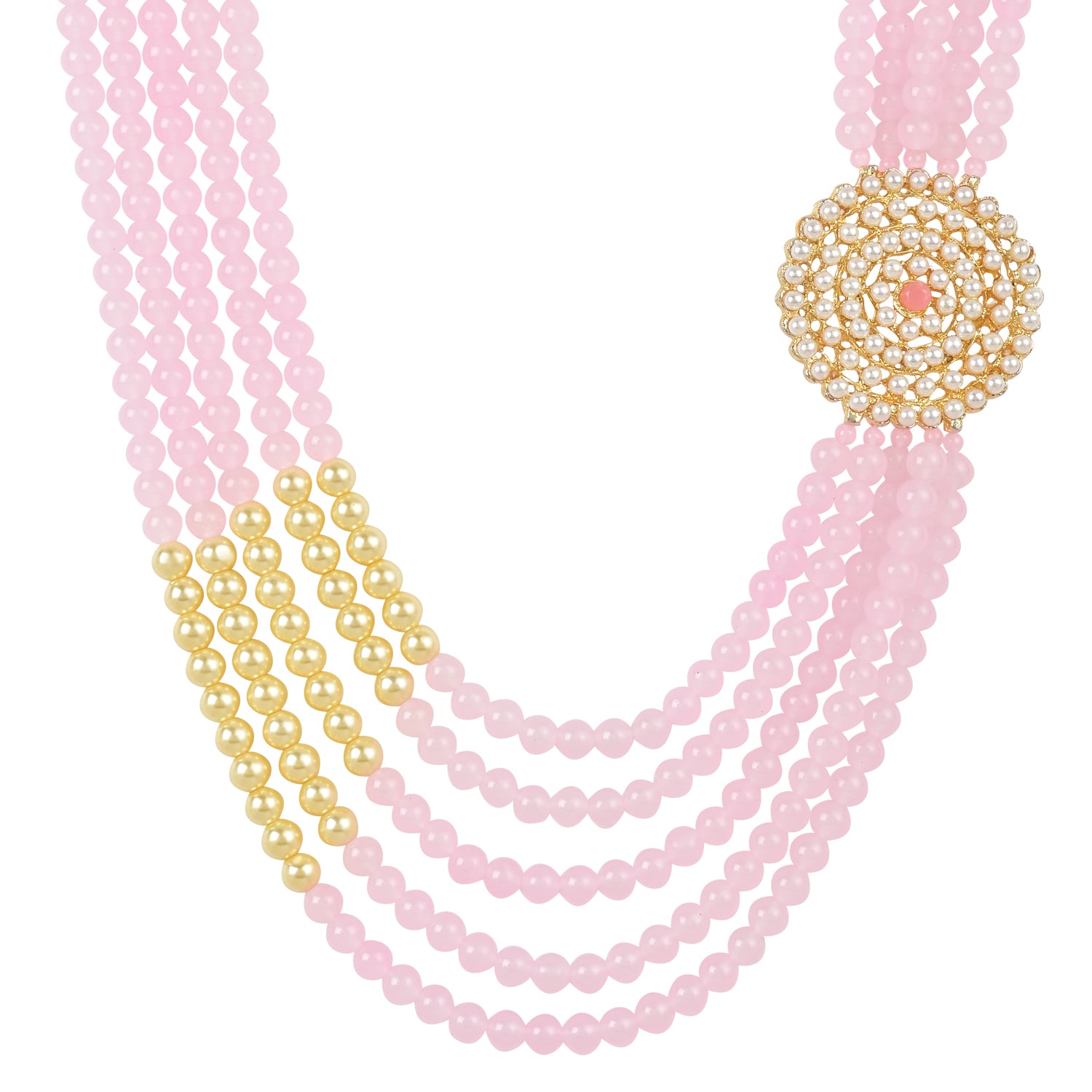 Mayank Pink Necklace For Men