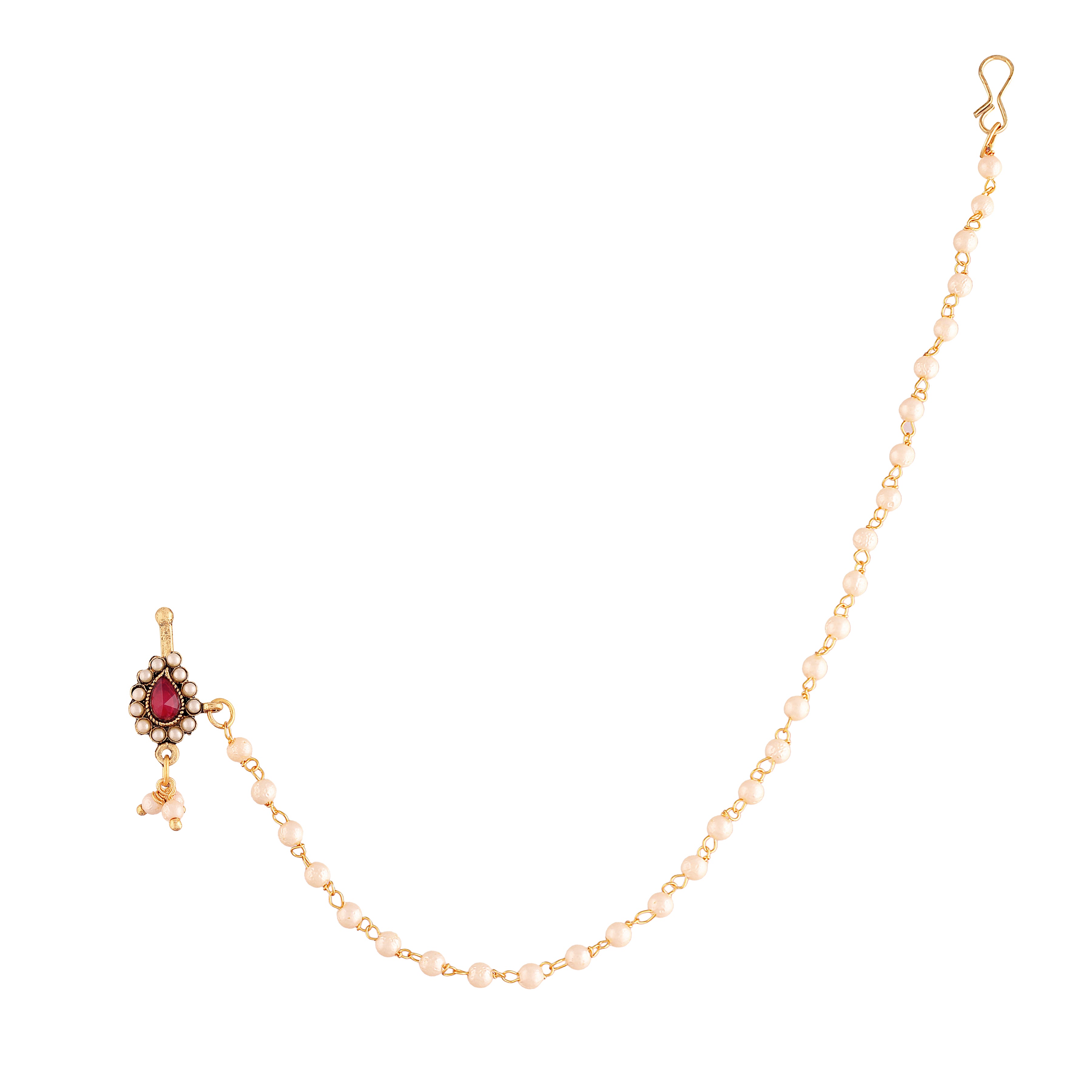 Raksha Ruby Nose Pin