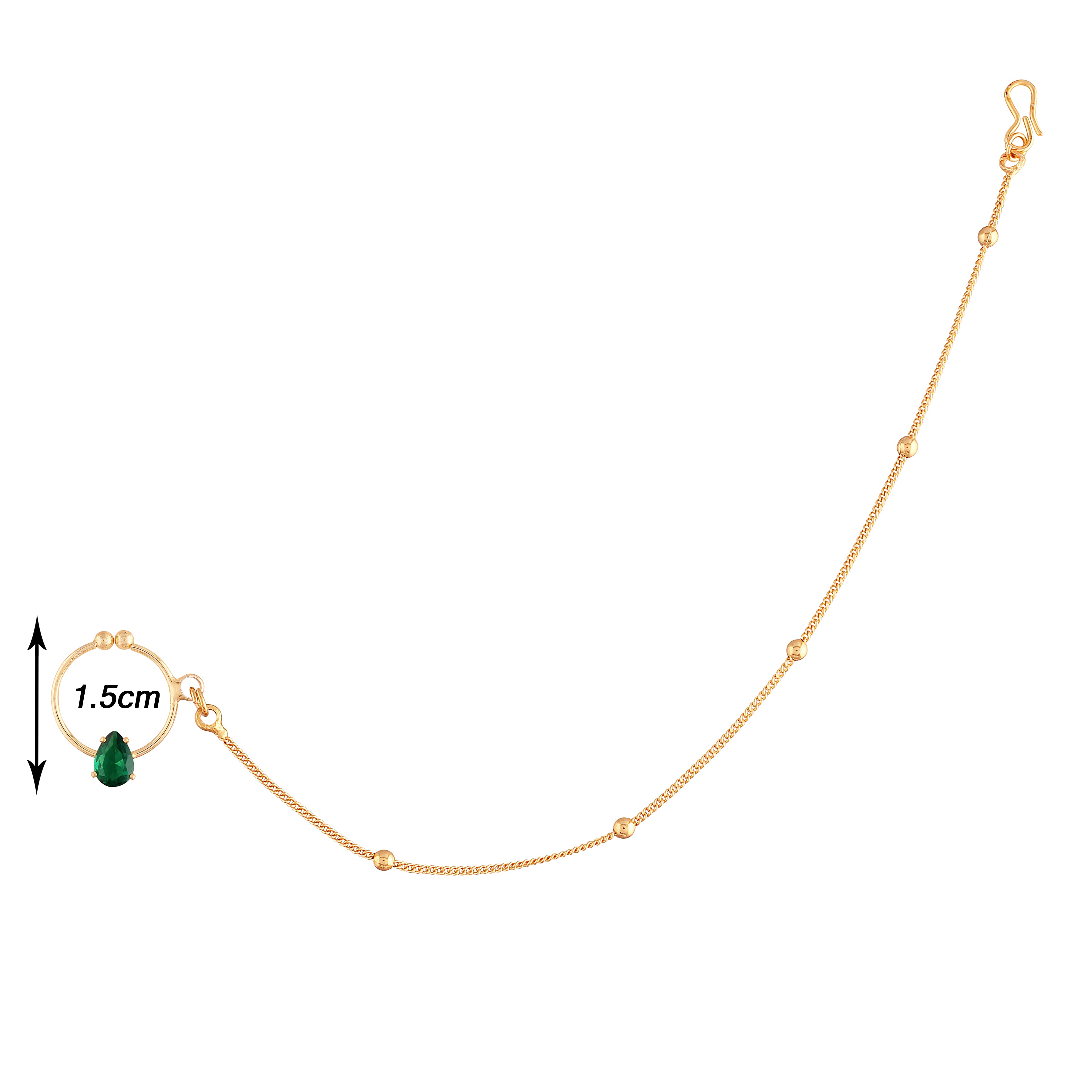 Ruhi Green Nose Ring