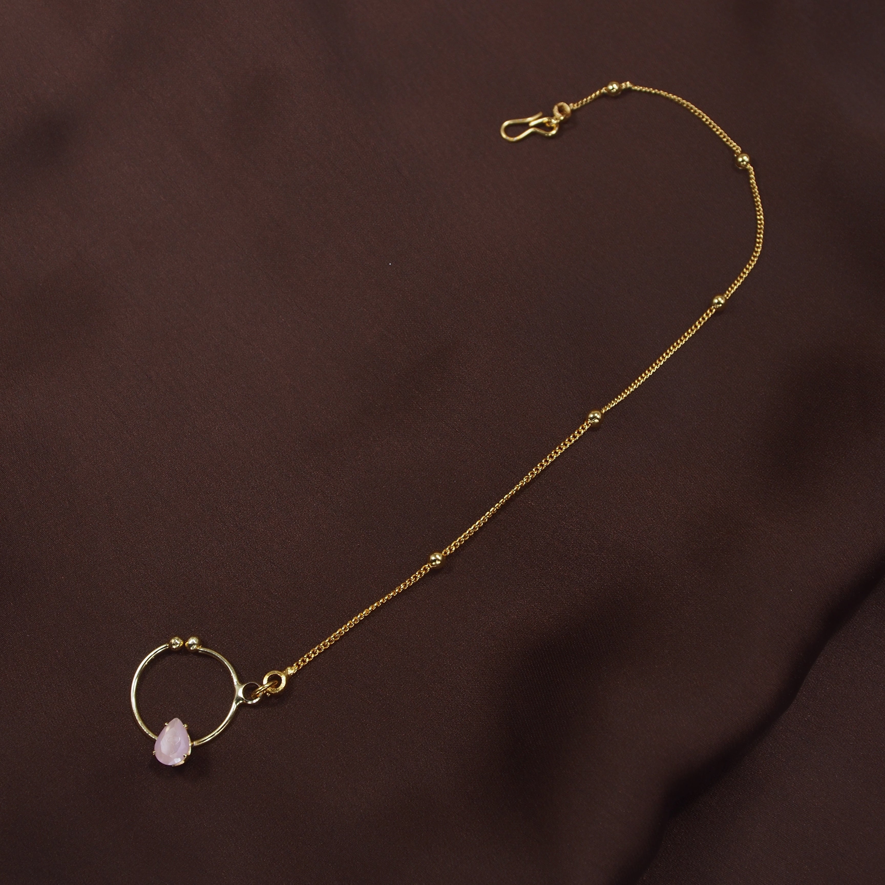 singel stone , chain nose ring