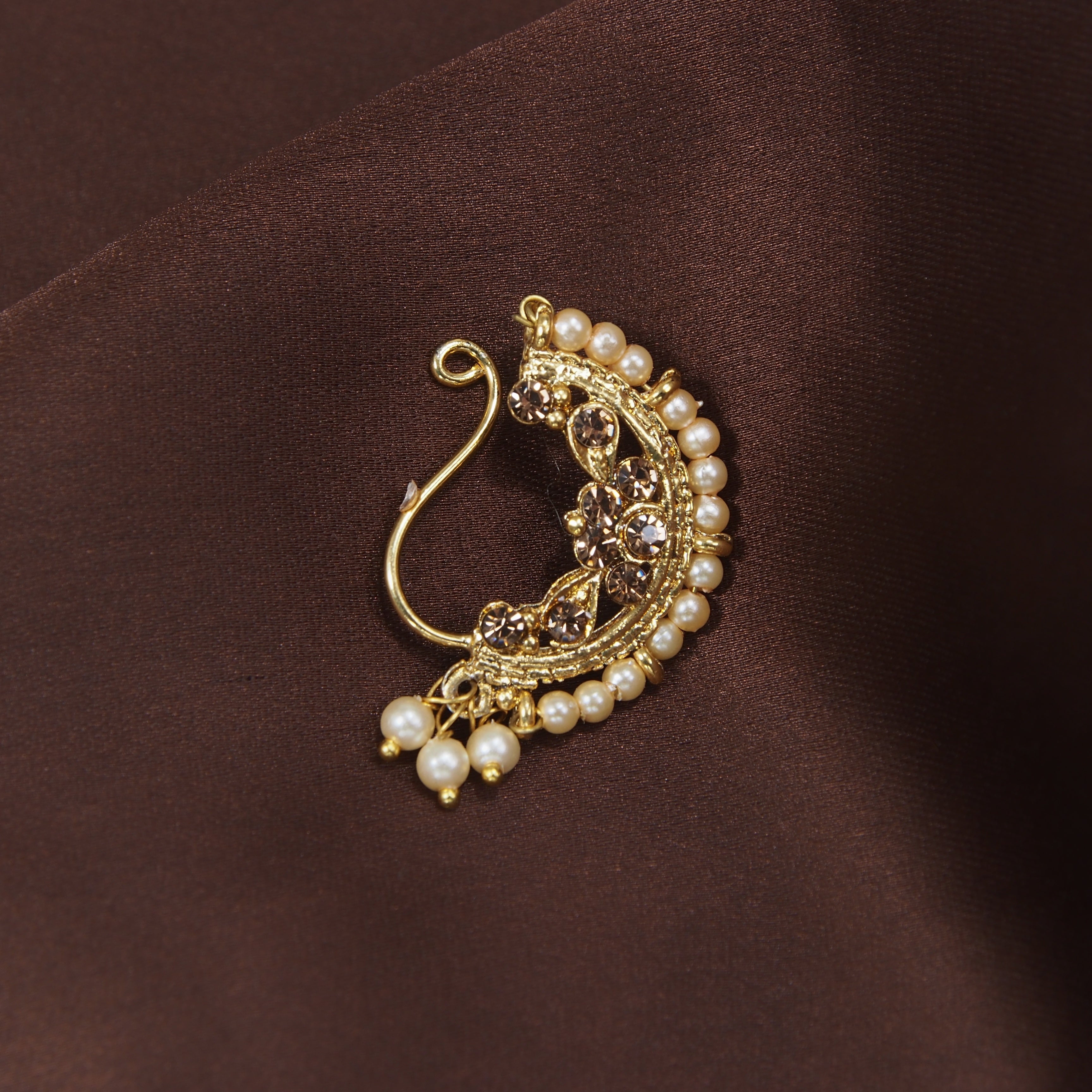 stones , pearls , traditional nath