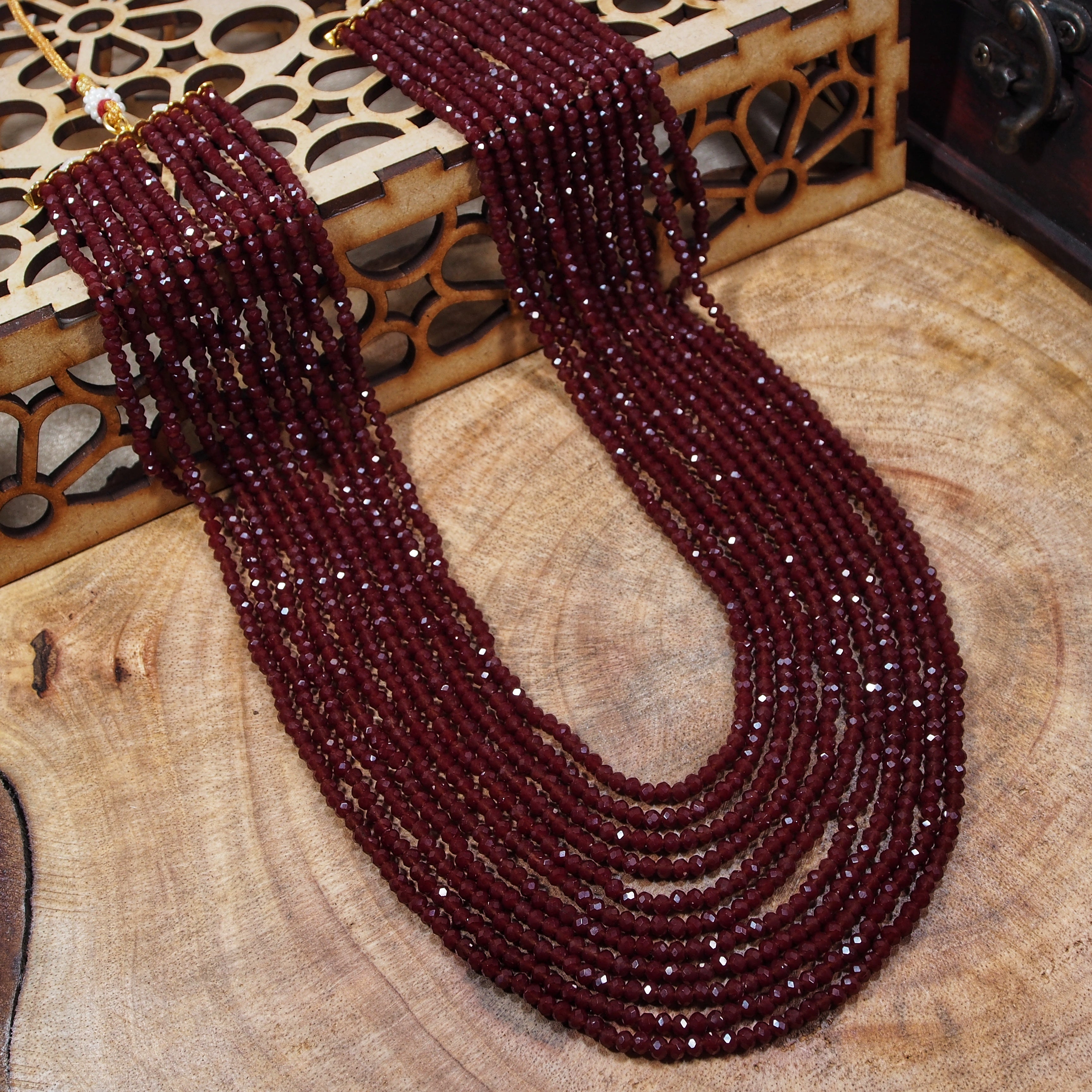 Viraj Maroon Necklace for Men