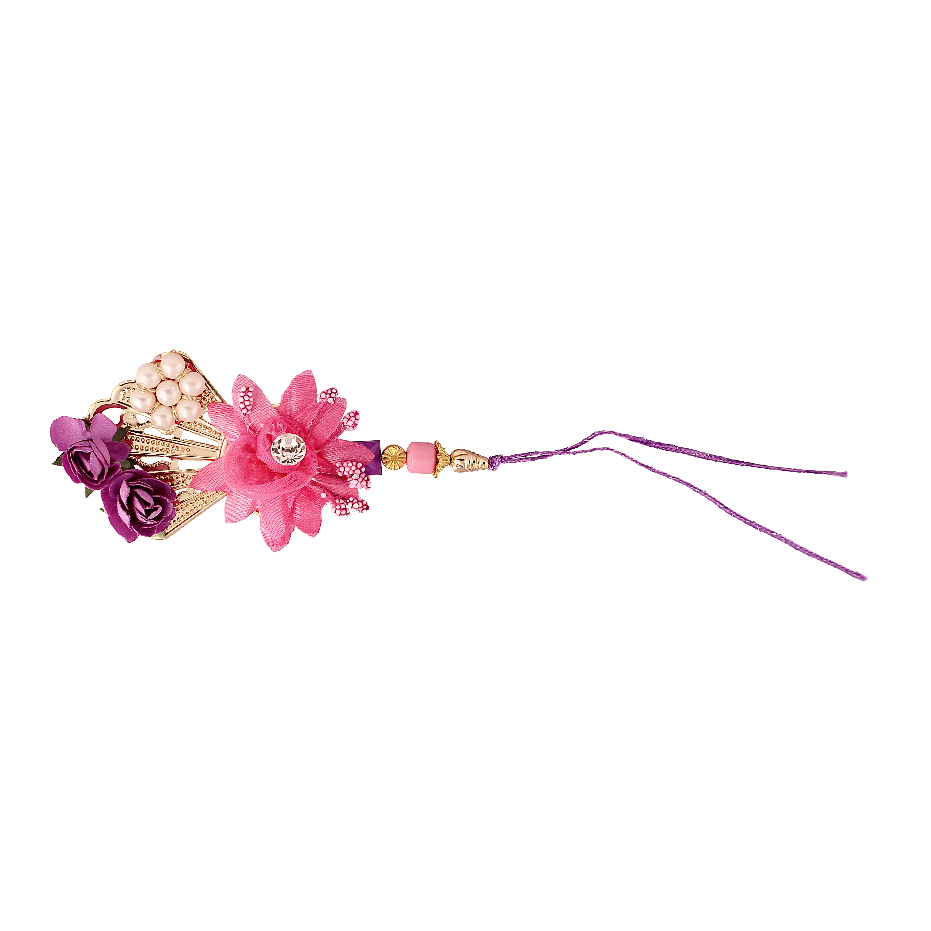 Colourful Tassel Work Bhaiya Bhabhi Rakhi With Roli Chawal