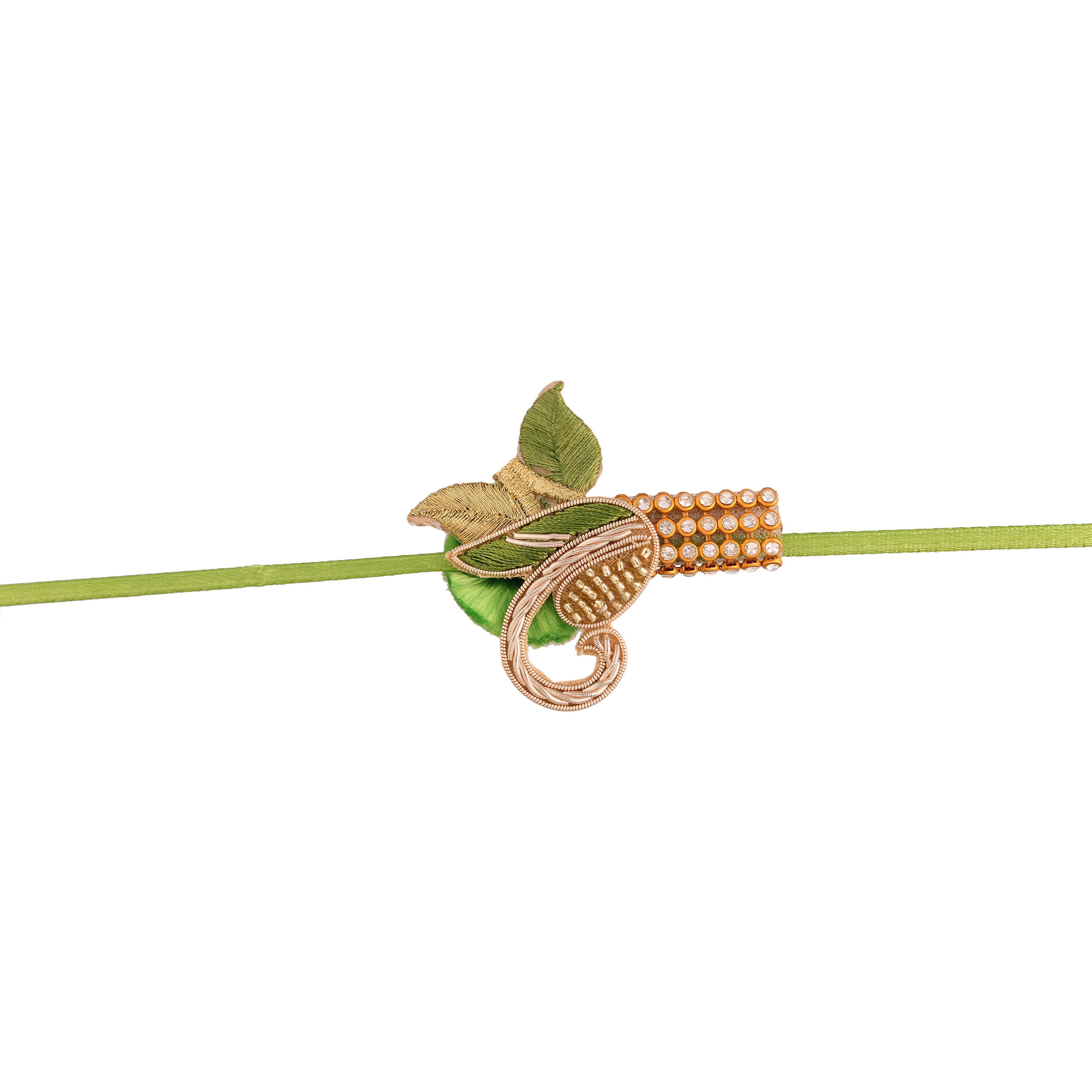 Designer Bhaiya Bhabhi Hanging Lumba & Rakhi Combo Set
