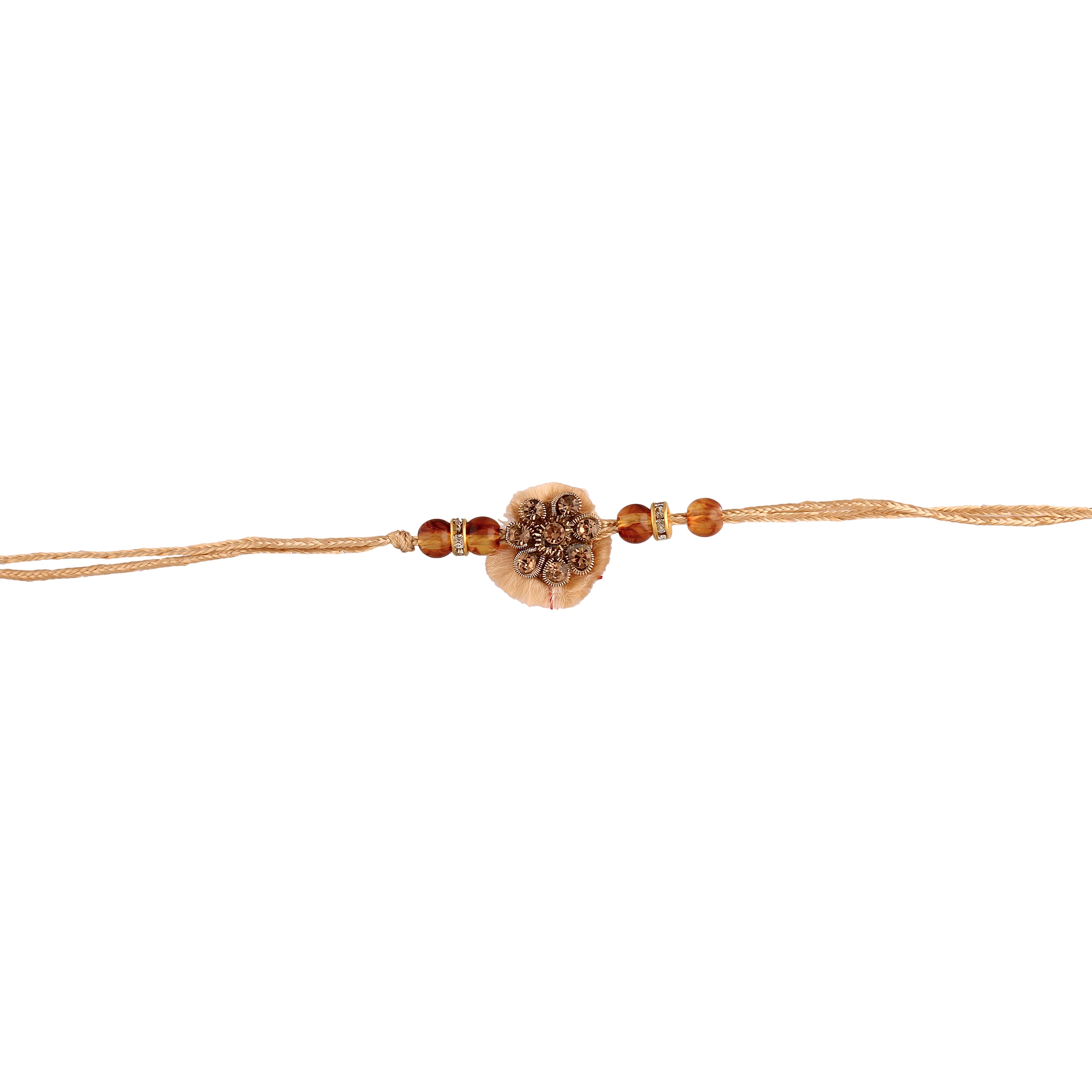Designer Bhaiya Bhabhi Hanging Lumba & Rakhi Combo Set