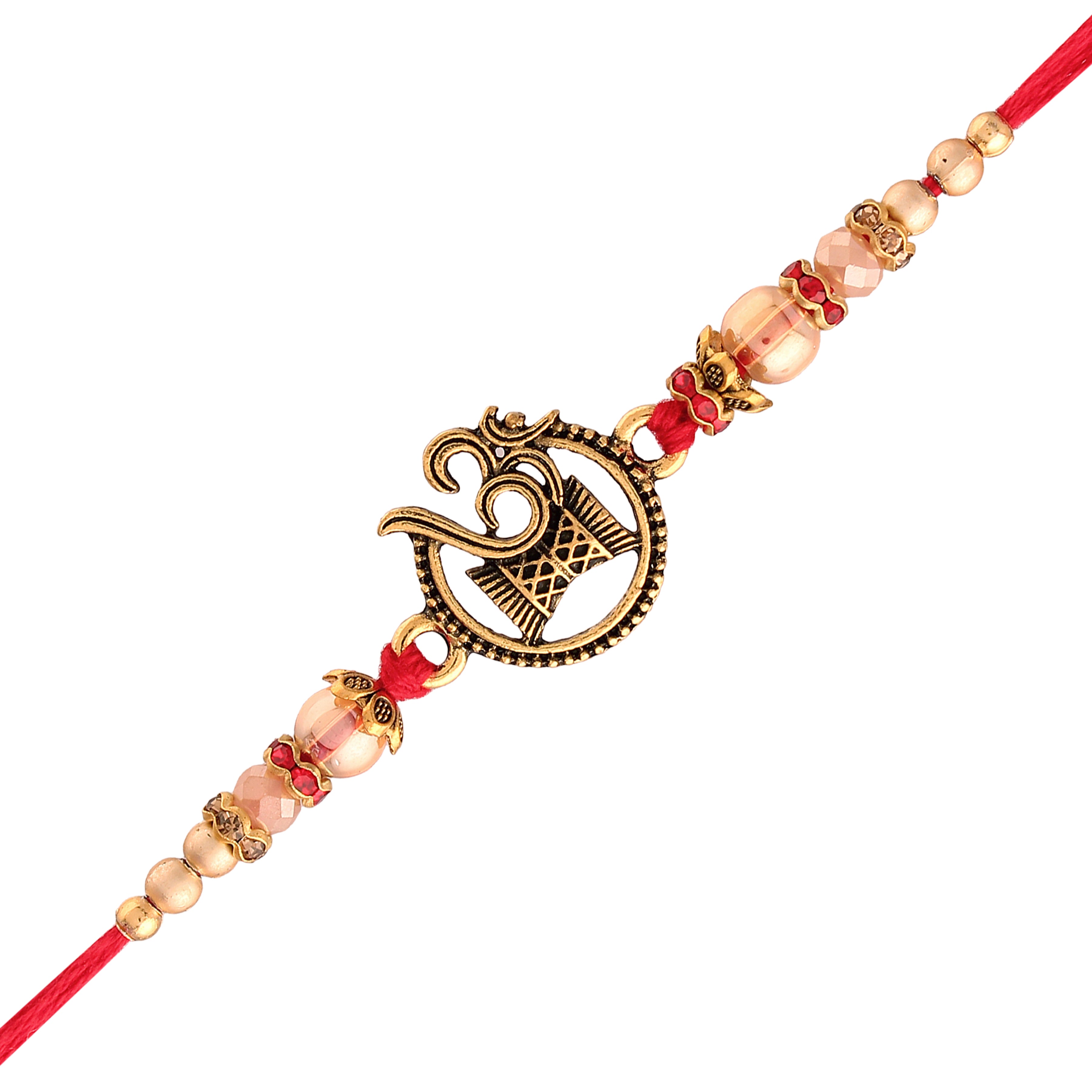 Designer OM Pearl Rakhi