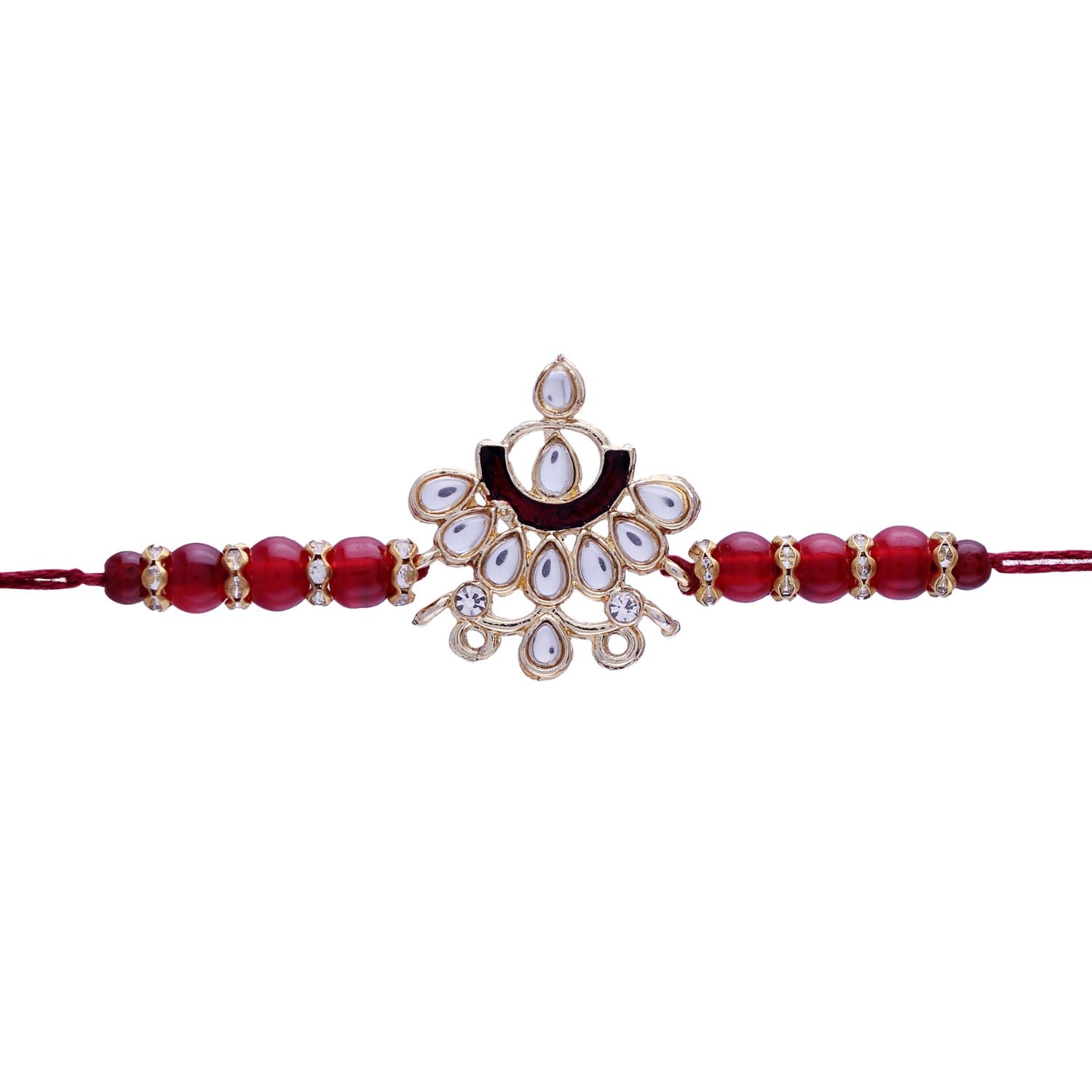 Designer Bhaiya Bhabhi Hanging Lumba & Rakhi Combo Set