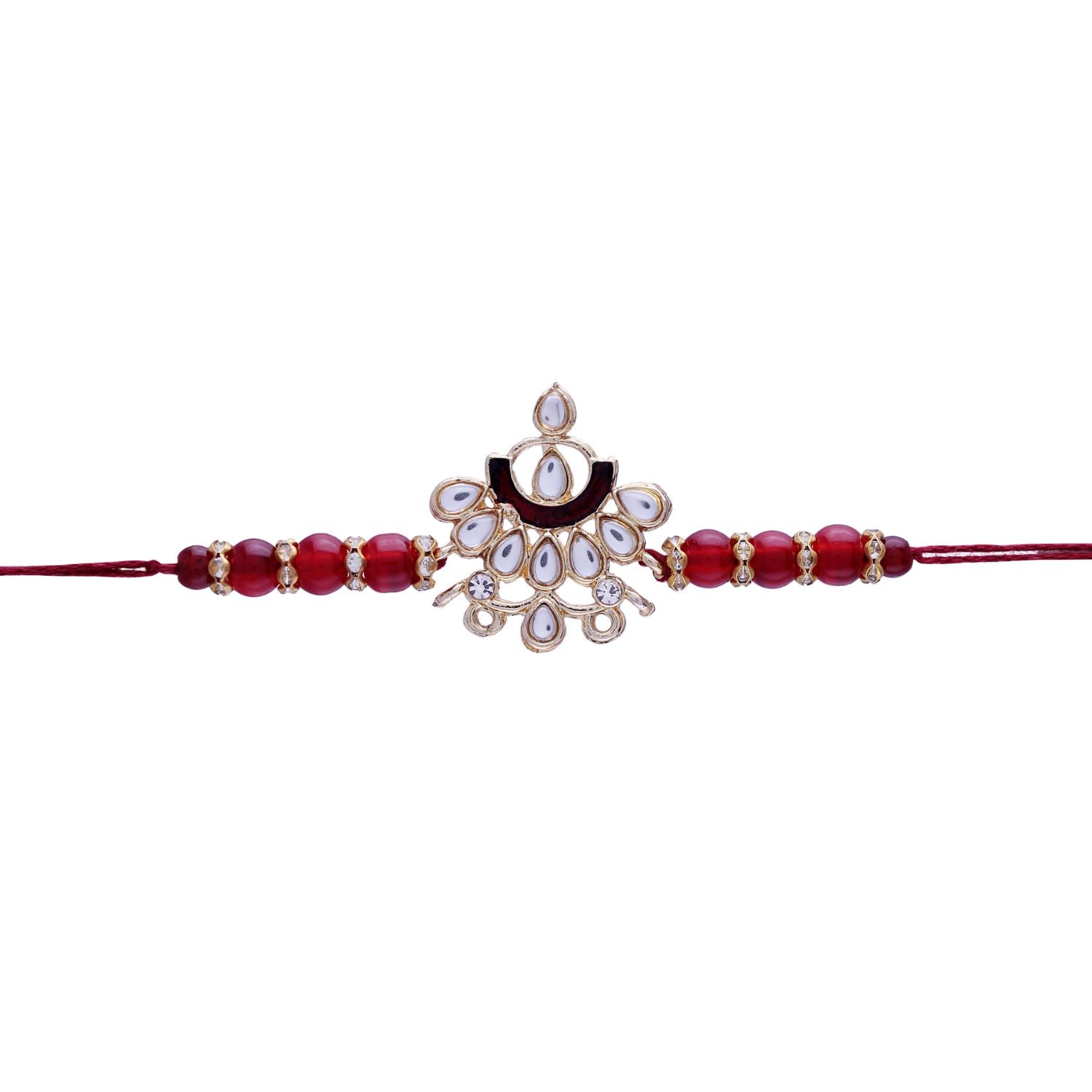 Designer Bhaiya Bhabhi Hanging Lumba & Rakhi Combo Set