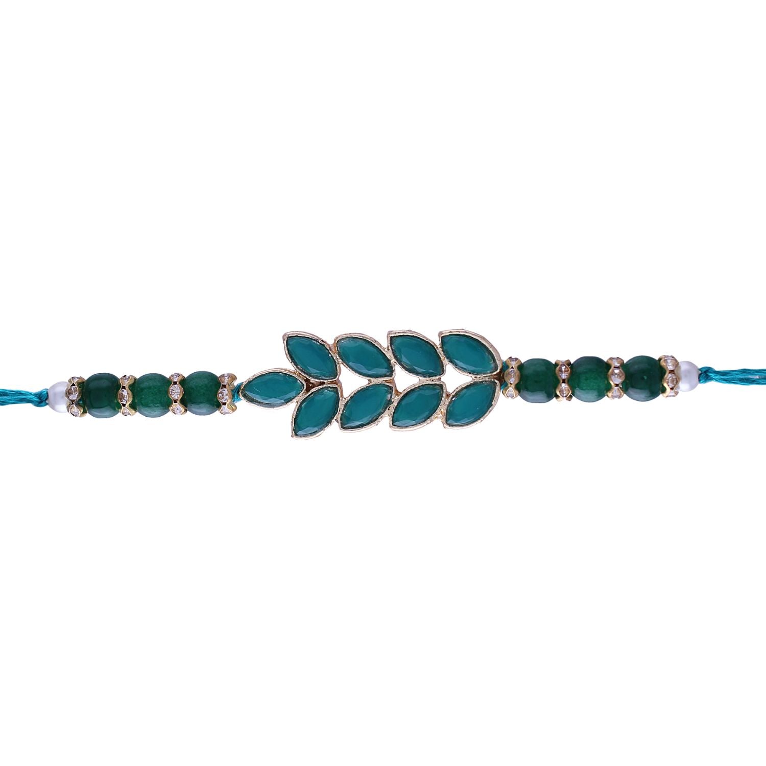 Designer Bhaiya Bhabhi Hanging Lumba & Rakhi Combo Set